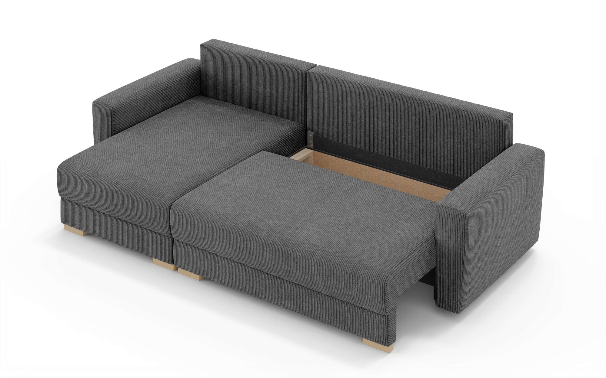 Home affaire Ecksofa »MAGHERA universell Schlafsofa mit Bettkasten, Maße B/T/H: 255/142/84cm« L-Form mit Recamiere rechts oder links montierbar, hoher Sitzkomfort