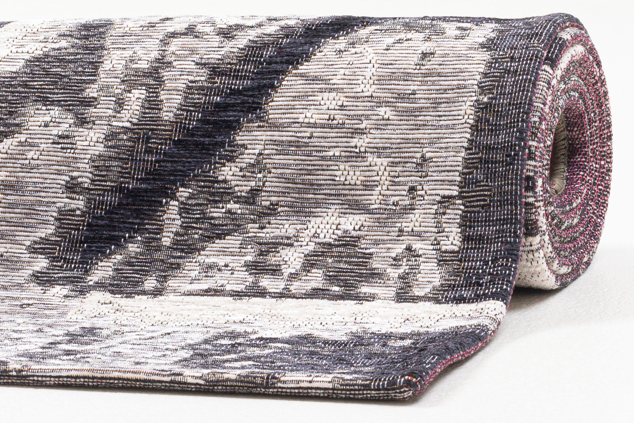 Sansibar Teppich »Keitum 010«, rechteckig, 3 mm Höhe, Flachgewebe, modernes Holz Design, Motiv, gekreuzte Säbel
