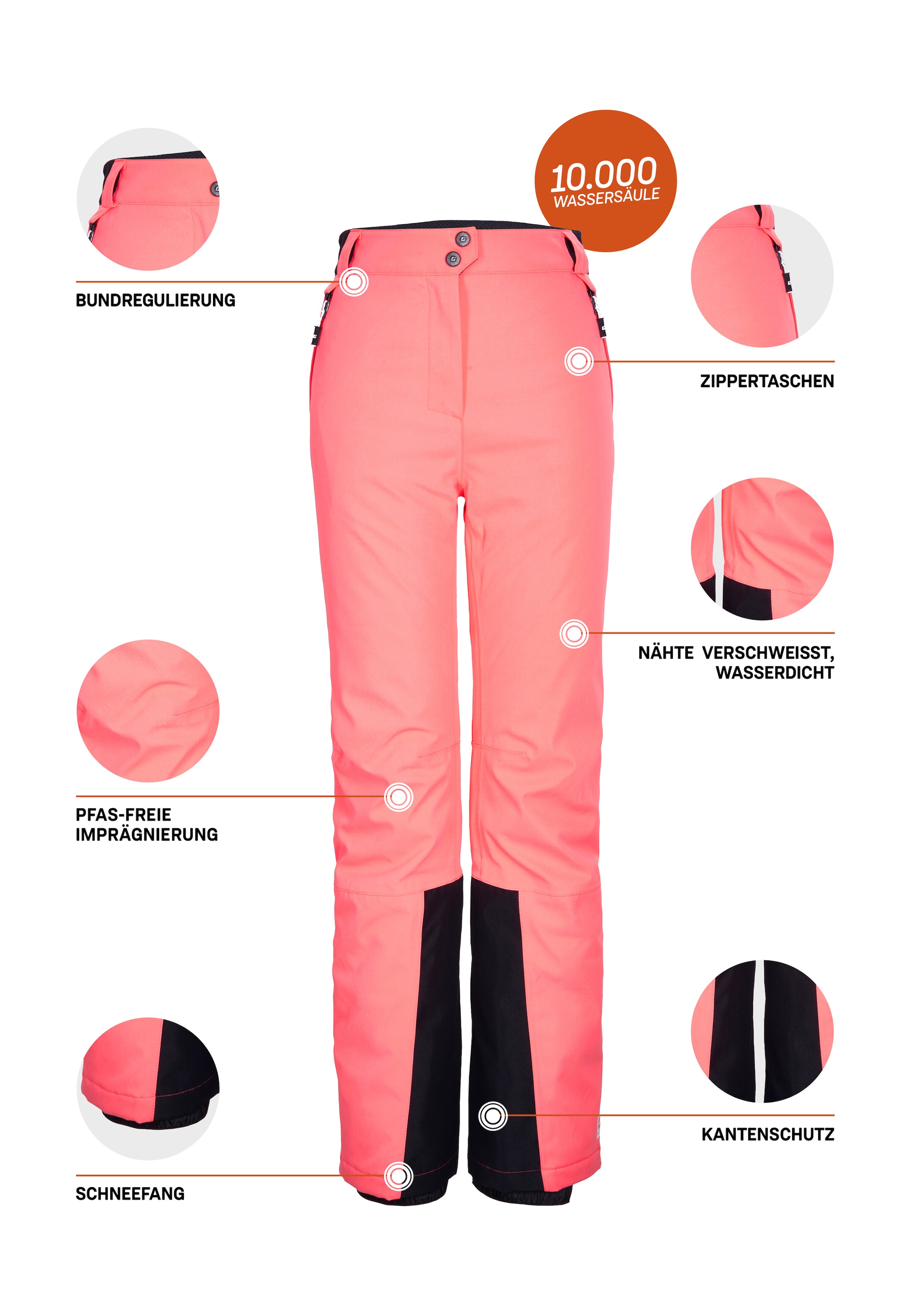 Killtec Skihose »KSW 278 WMN SKI PNTS«  Wind- und wasserdicht, atmungsaktiv, verstellbarer Bund, Kantenschutz