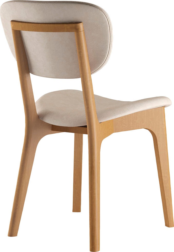 INOSIGN Stuhl »COZY Made in Italy«, (Set), 2 St., Microfaser, Gestell in Buche, Kirsch- oder Nussbaum, Massivholz, Design Stuhl