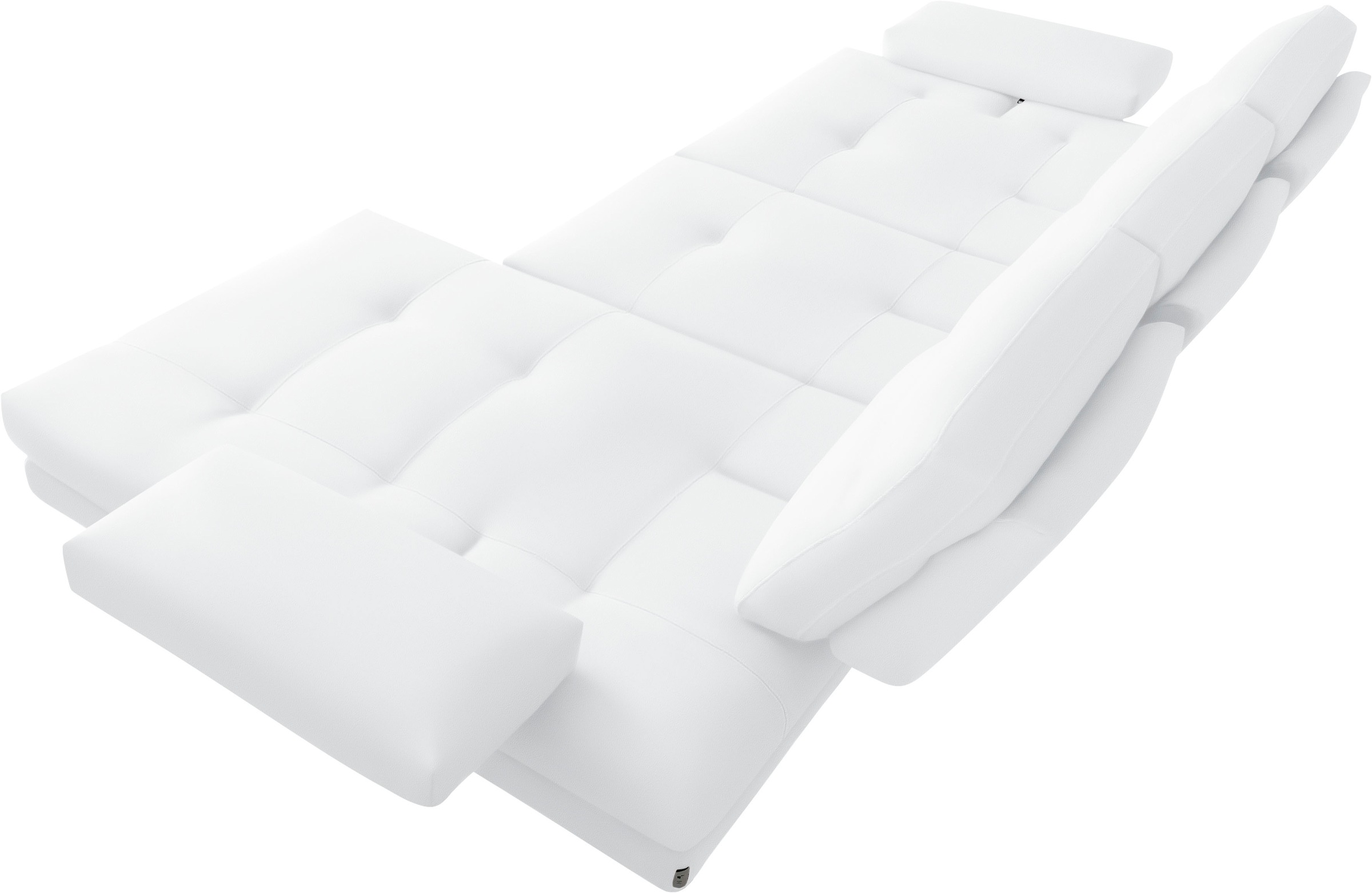 CALIA ITALIA Ecksofa »Toby Wing, L-Form, Designsofa mit sensationellem Sitzkomfort«, inklusive Sitztiefenverstellung, Füße in chrom glänzend