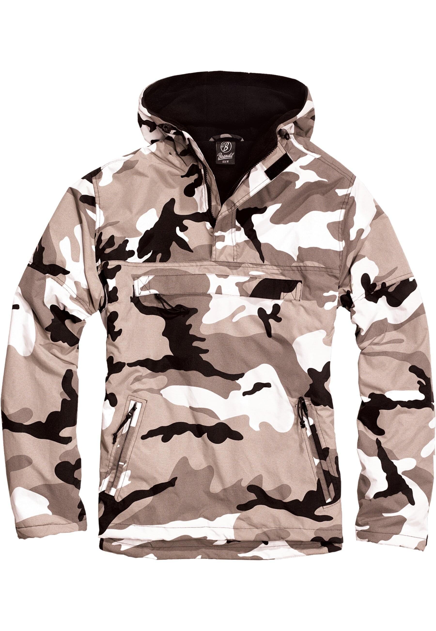 Brandit Anorak »Brandit Herren Fleece Pull Over Windbreaker« 1 Stk. tlg. mit Kapuze