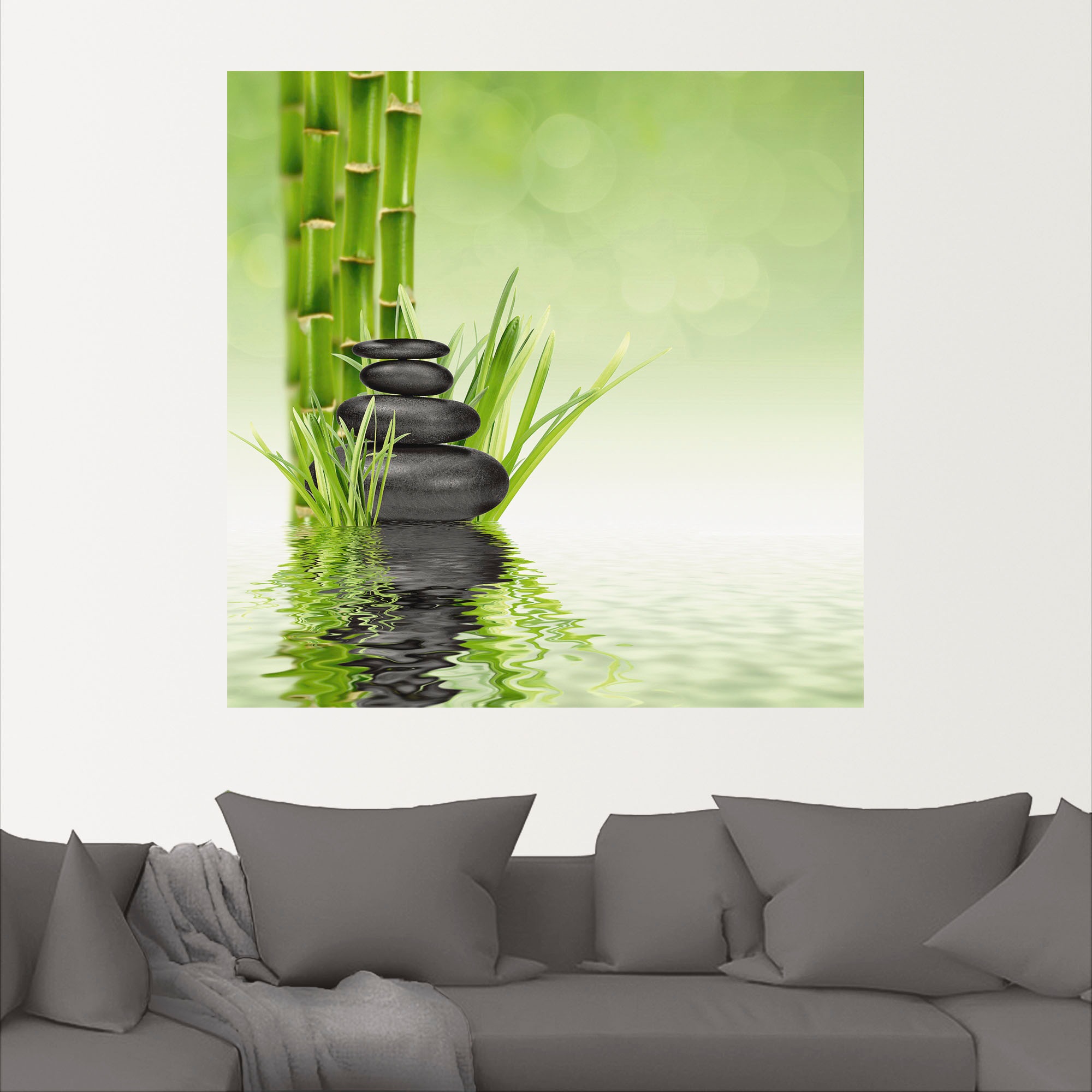 Artland Wandbild "Spa Steine", Spa, (1 St.), als Alubild, Outdoorbild, Lein günstig online kaufen