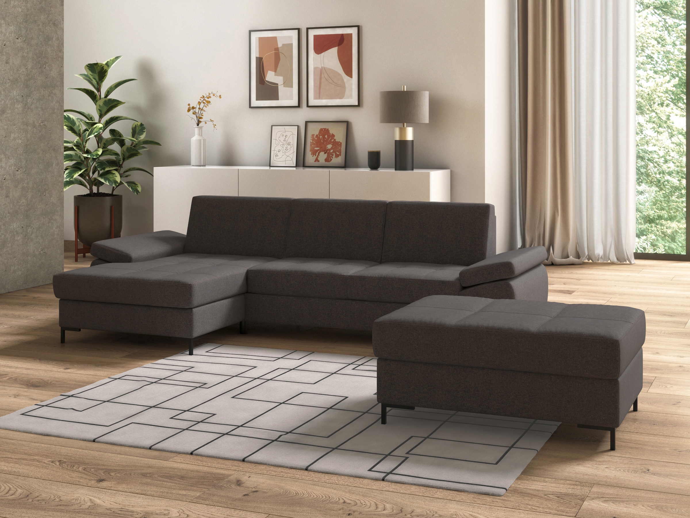 DOMO collection Polsterhocker »Capelo«, inklusive Federkern