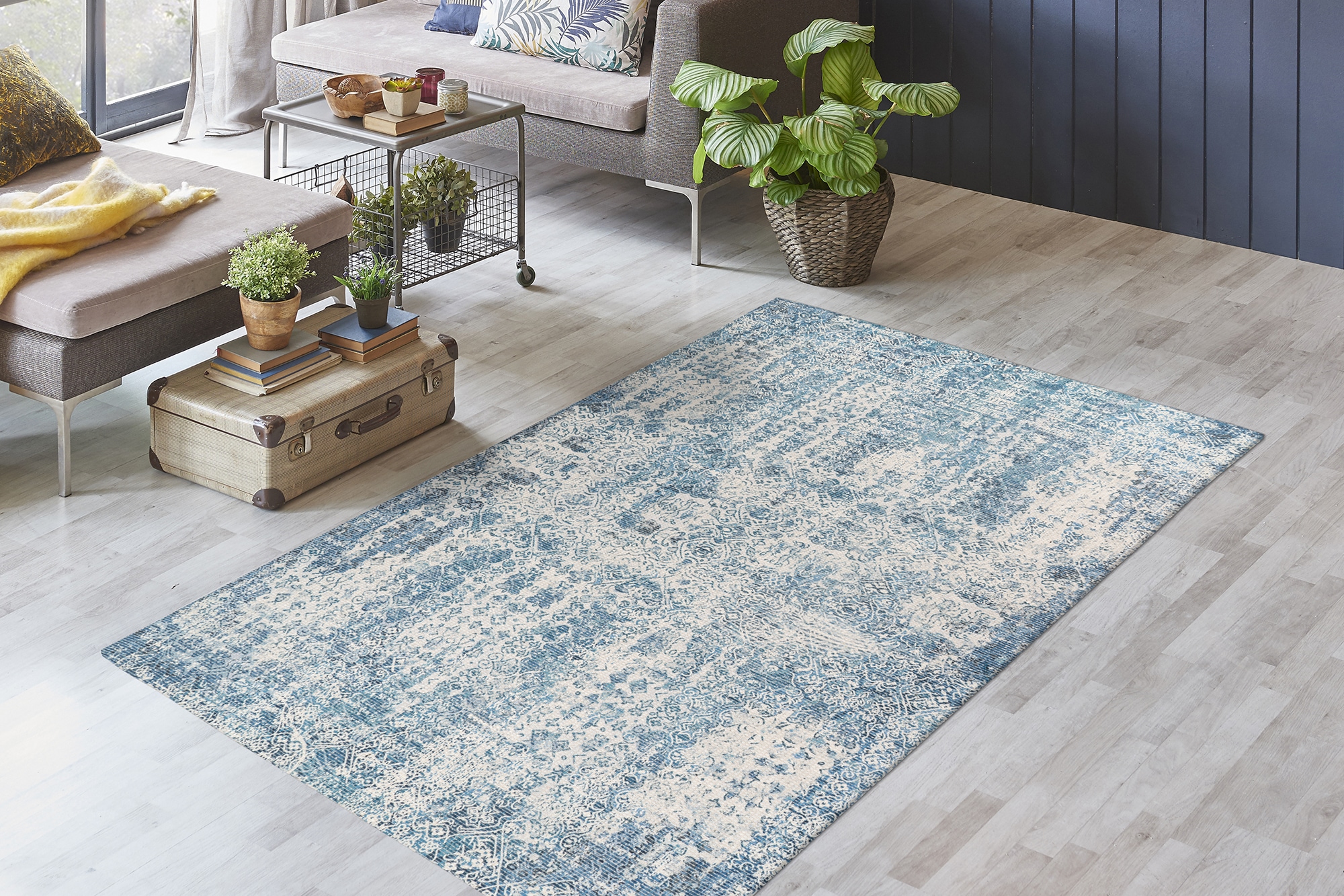 Kayoom Teppich »Perry 225« rechteckig 16 mm Höhe digitaler Druck, verwaschenes Farbendesign, pflegeleicht