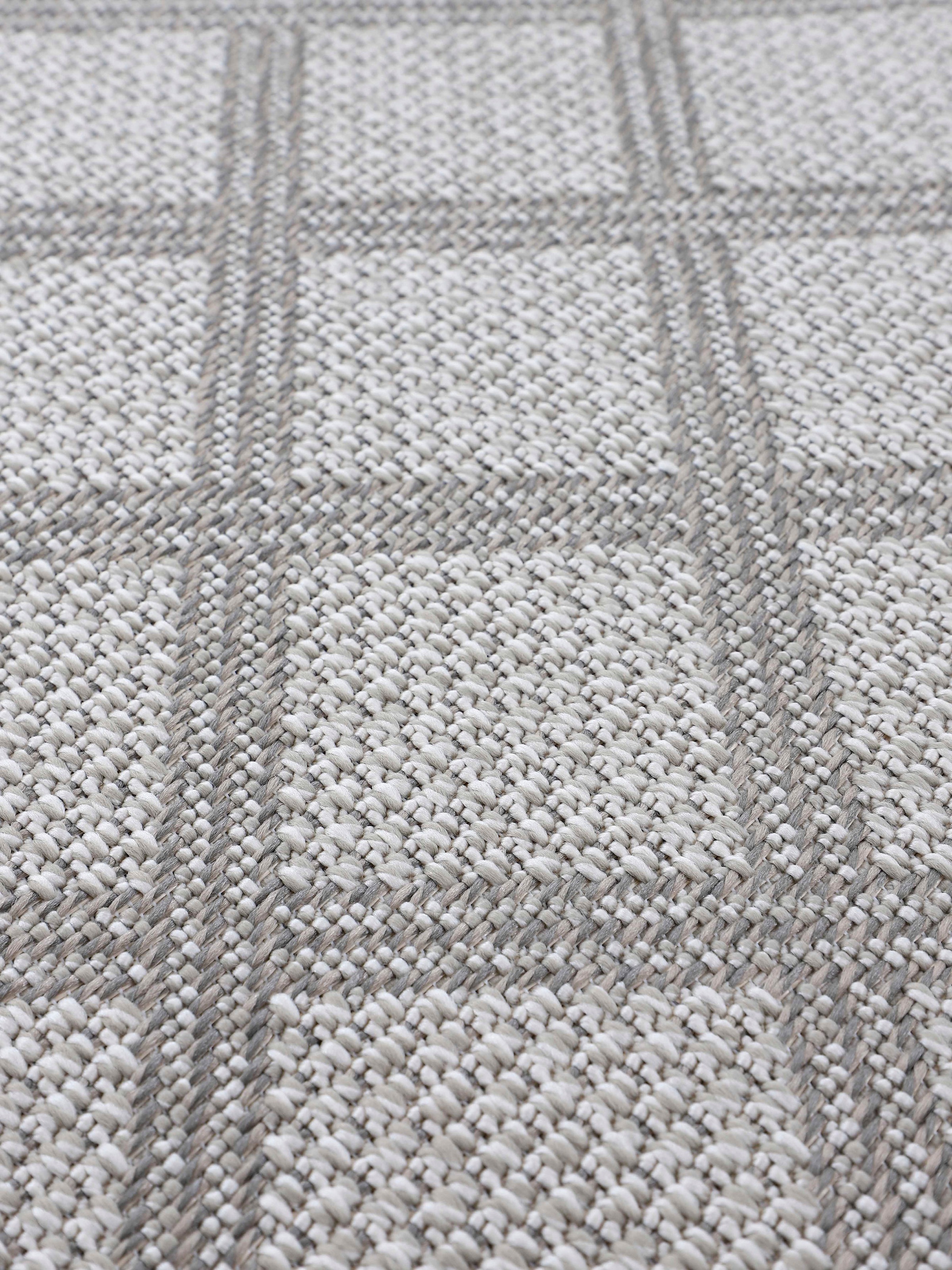 carpetfine Läufer »Boho 104«, rechteckig, 4 mm Höhe, robustes Flachgewebe, Sisal Optik, UV-beständig, Außenbereich