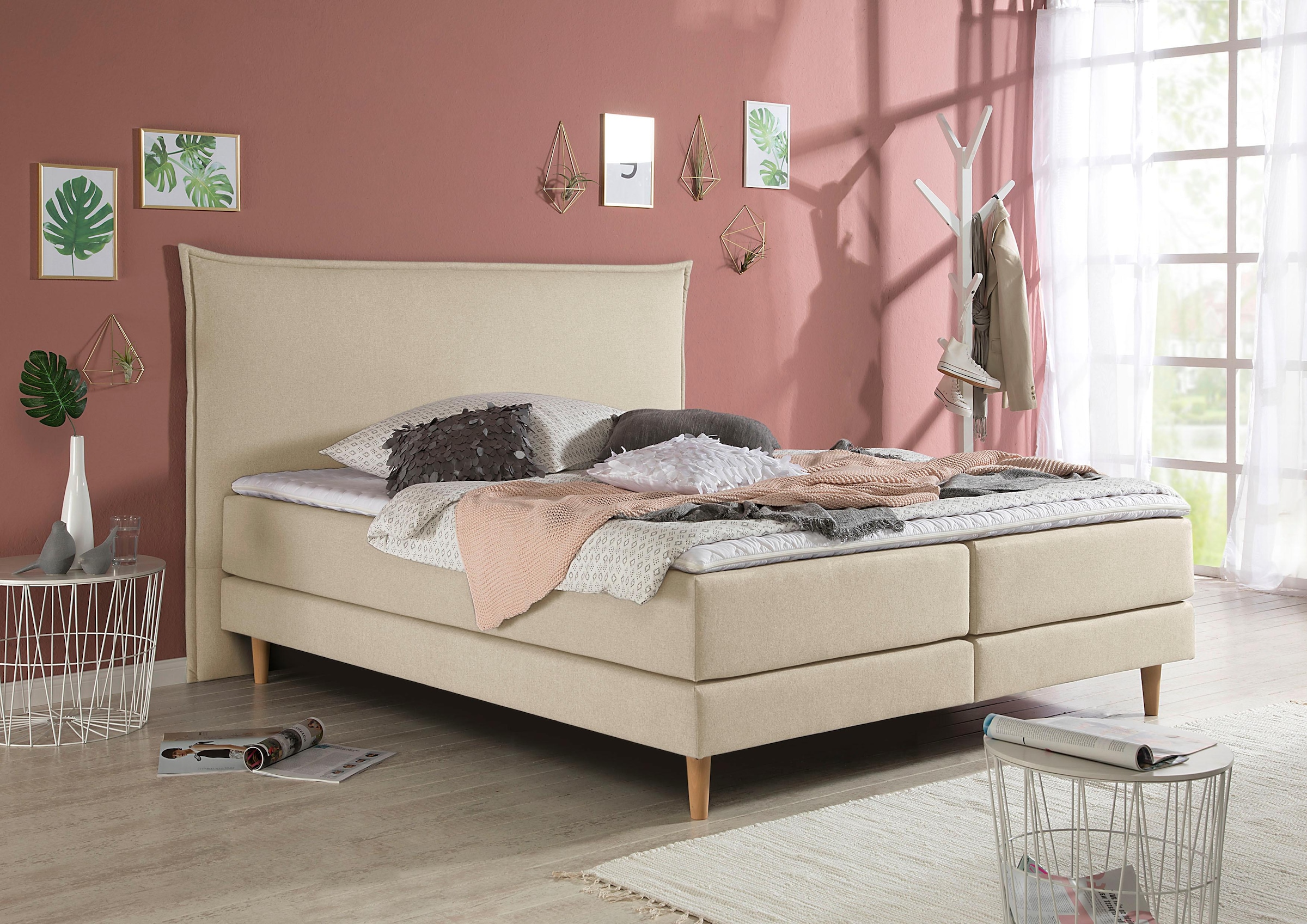 andas Boxspringbett »Kiruna«, in 4 Breiten, 3 Matratzenarten, bis zu 3 Härt günstig online kaufen