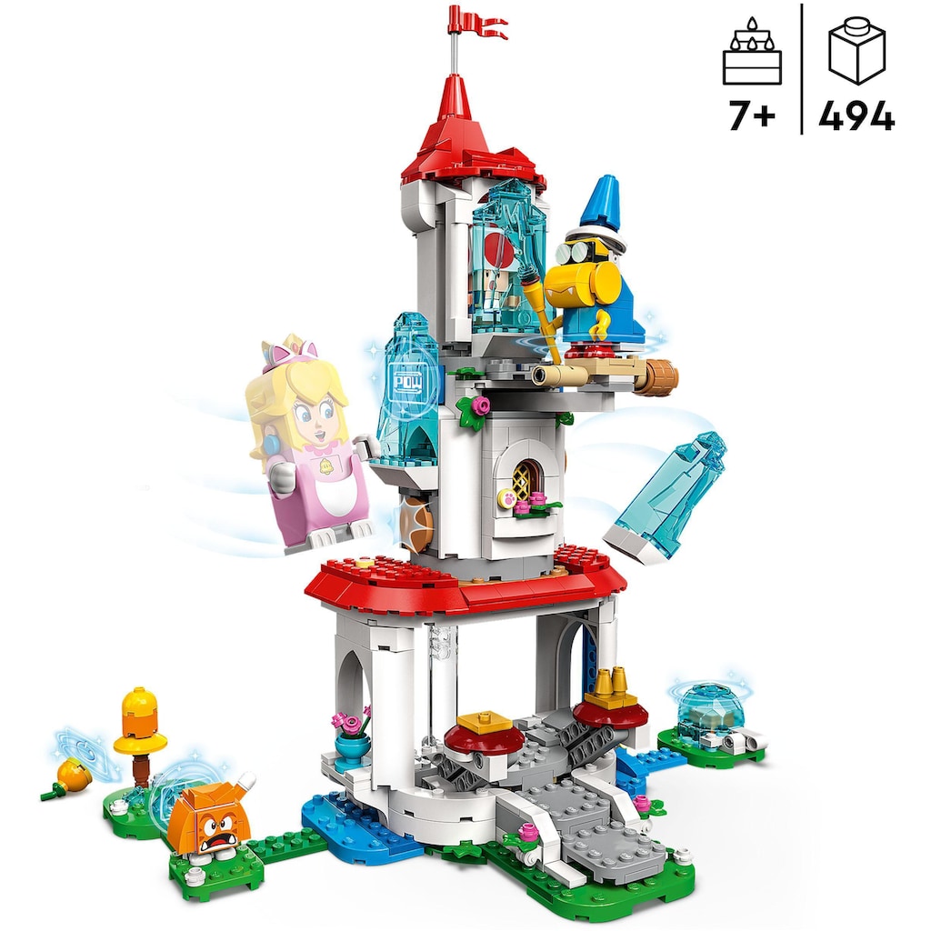 LEGO® Konstruktionsspielsteine »Katzen-Peach-Anzug und Eisturm – Erweiterungsset (71407)«, (494 St.)