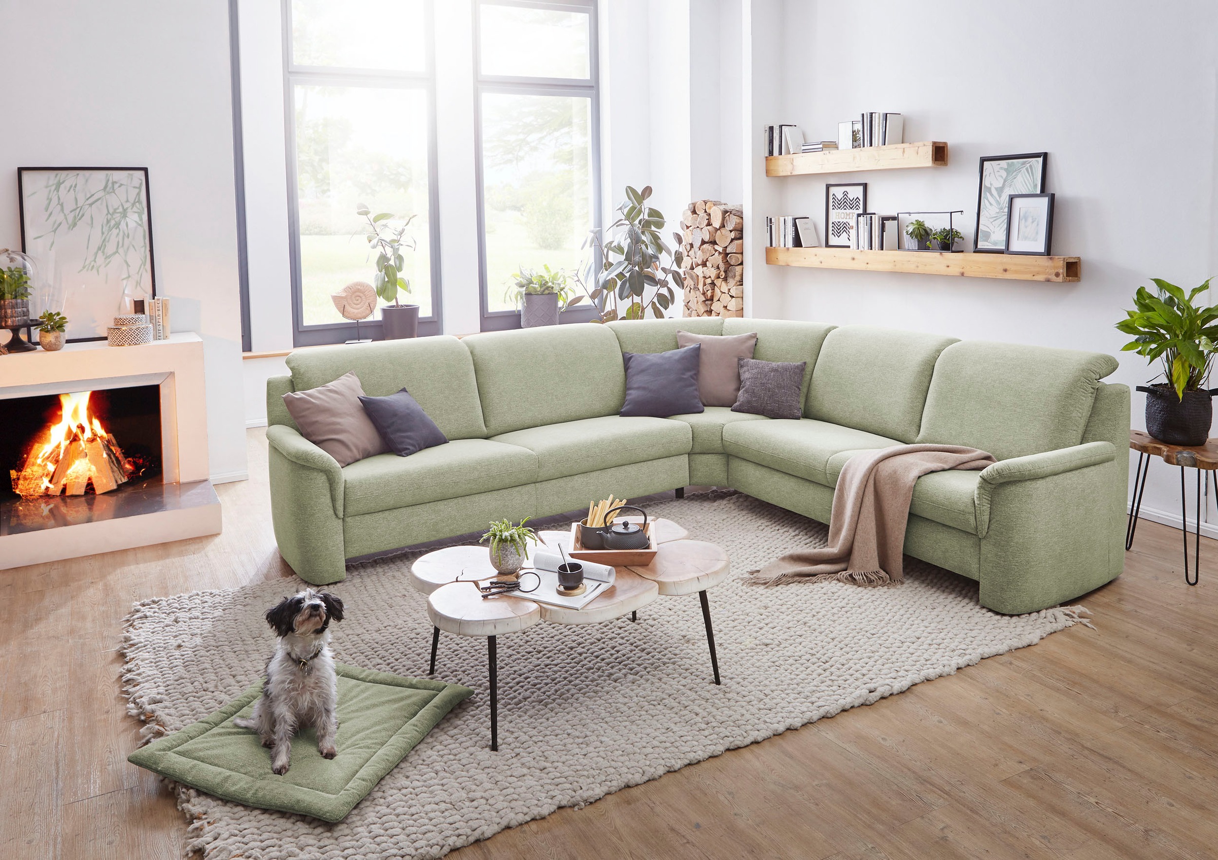 VILLA BECK Ecksofa "Garda L-Form", (4 St.), inklusive Kopfteilverstellung, günstig online kaufen