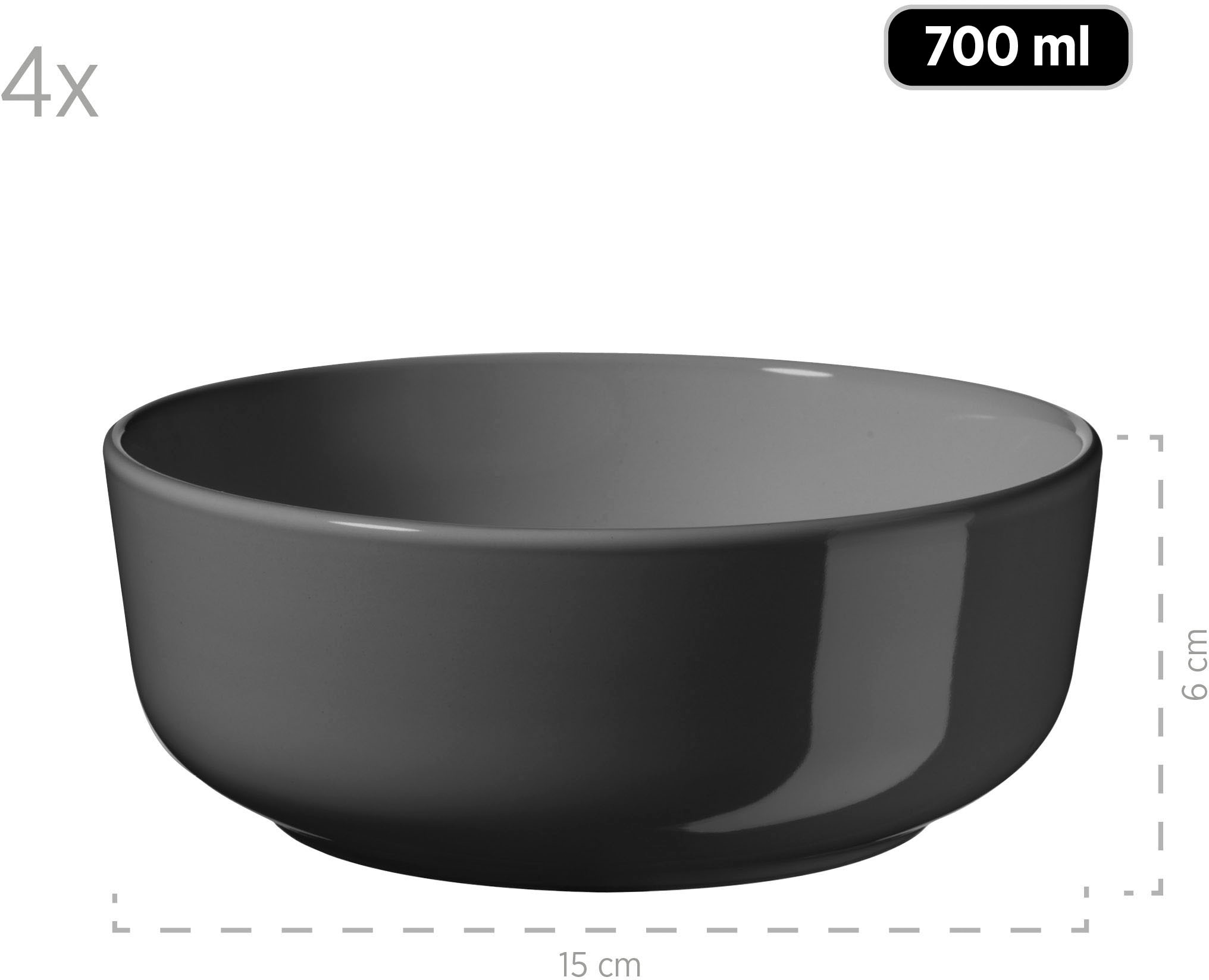MÄSER Kombiservice »Geschirr-Set, Service Alenia« 16 Teile, für 4 Personen