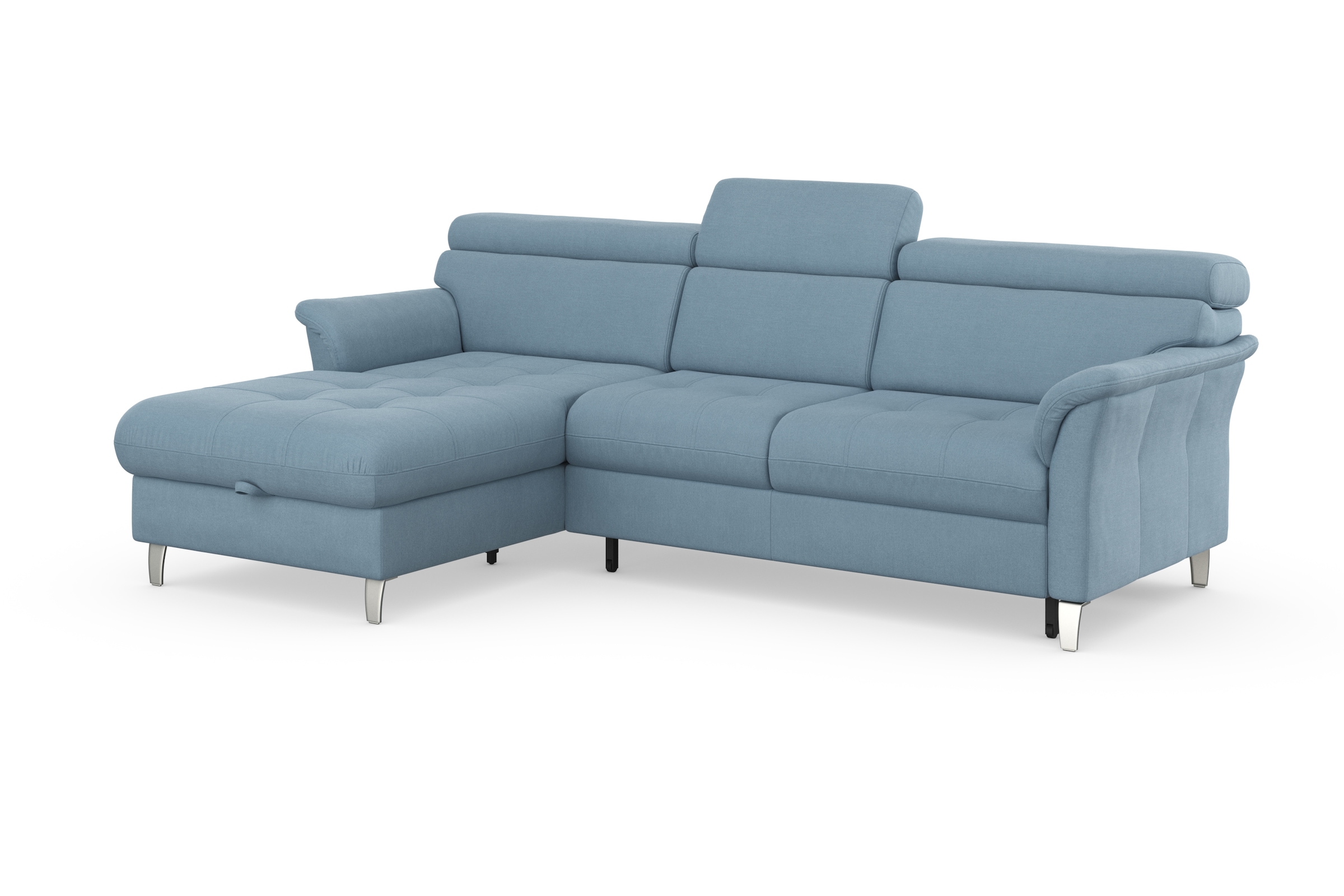 sit&more Ecksofa »Marano L-Form«, inklusive Kopfteilverstellung, wahlweise mit Bettfunktion, Bettkasten