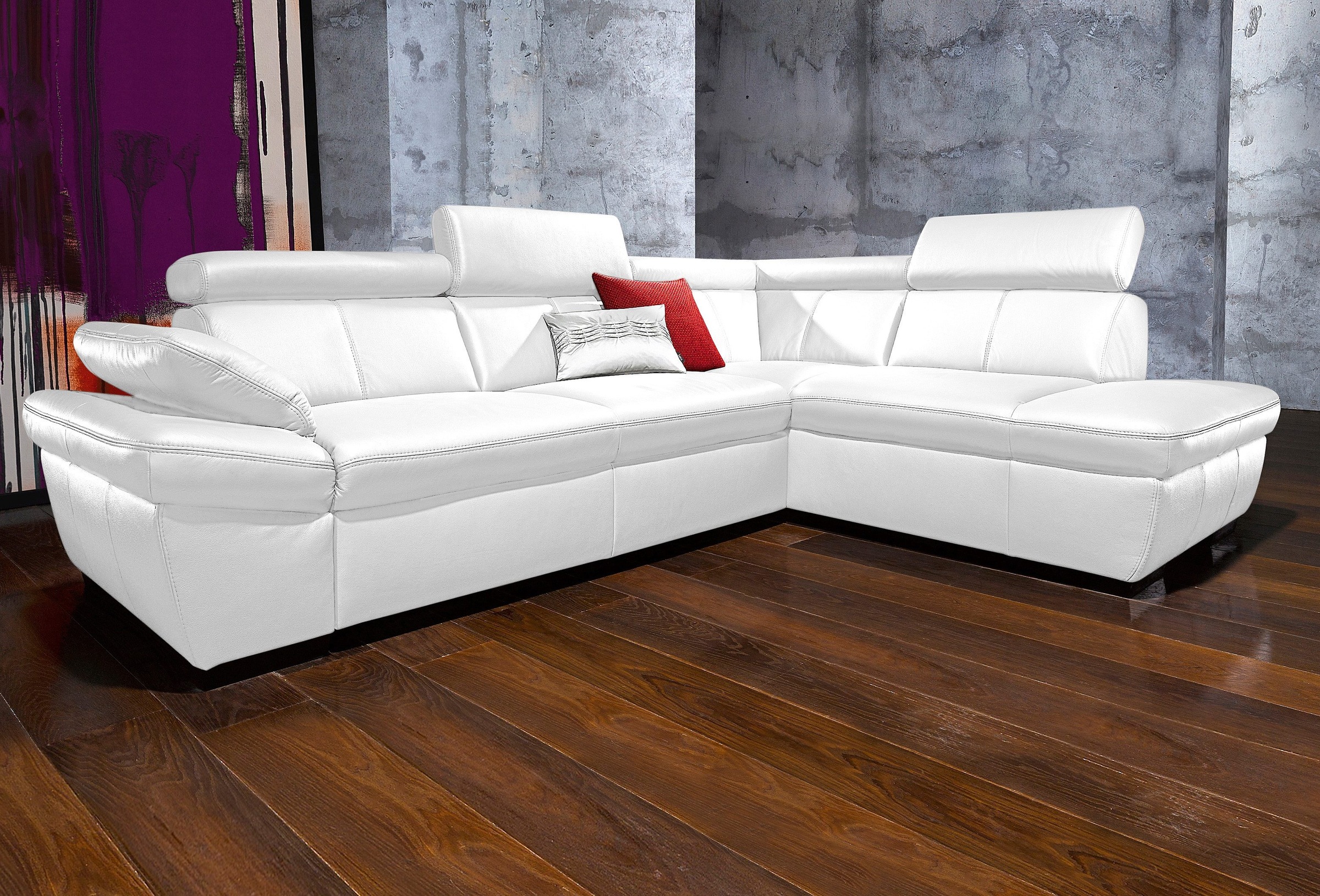 exxpo - sofa fashion Ecksofa »Salerno, Funktionssofa, hoher Sitzkomfort, Br günstig online kaufen