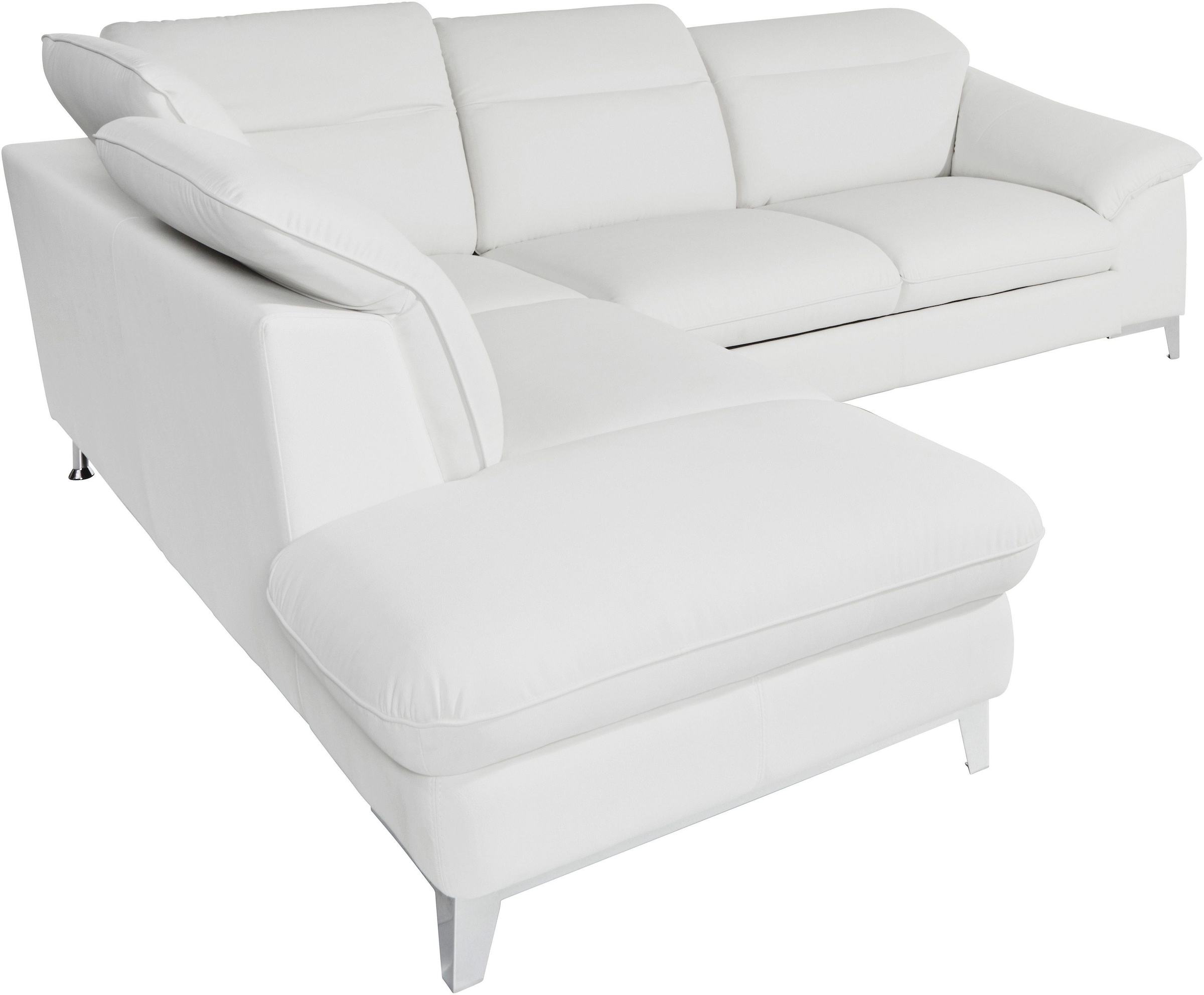 COTTA Polstergarnitur »Teresa L-Form«, (Set), Set bestehend aus: Ecksofa mit Kopfteilverstellung & Hocker