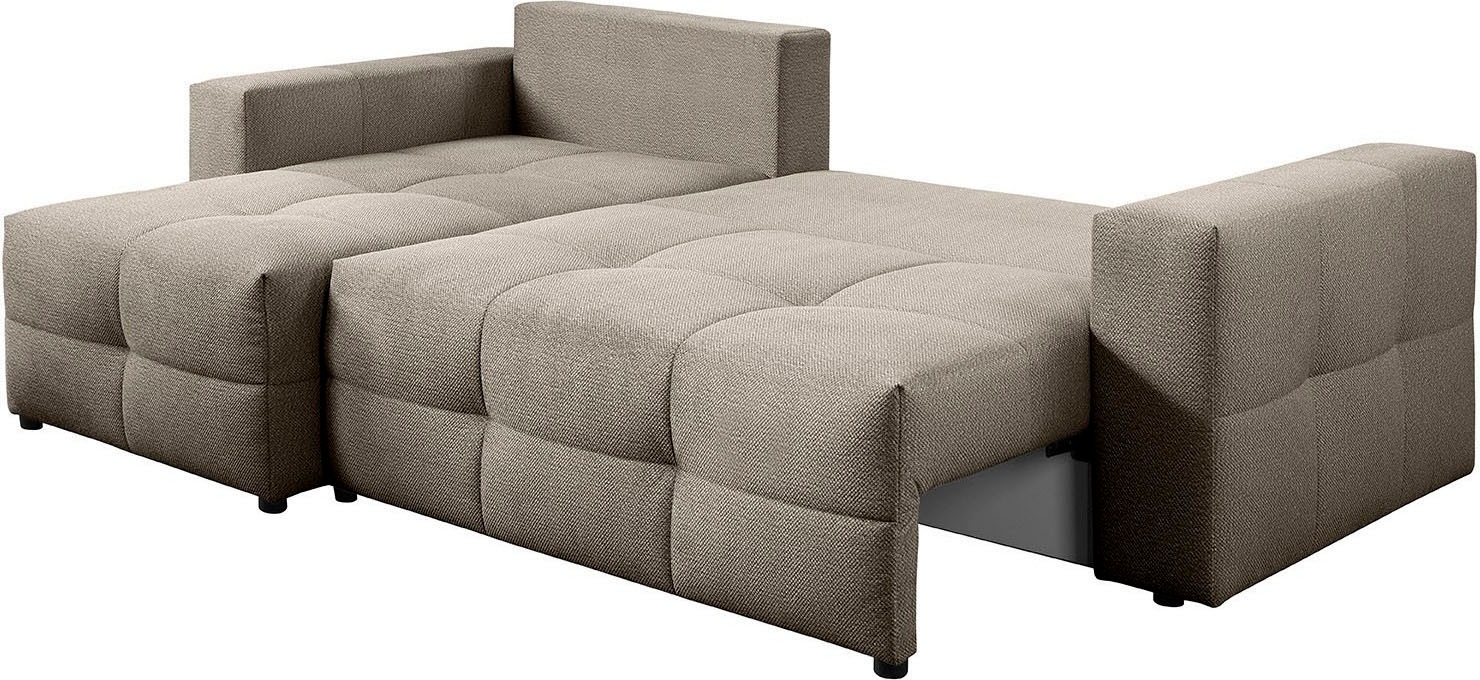 exxpo - sofa fashion Ecksofa Praktische Funktionsecke mit Federkern, Bettfunktion und Stauraum