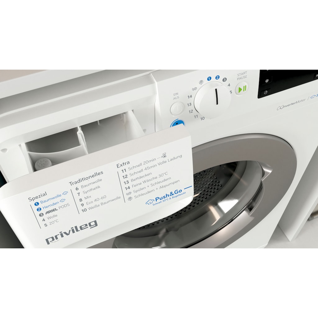 Privileg Waschmaschine »PWFV X 853 A«, PWFV X 853 A, 8 kg, 1400 U/min