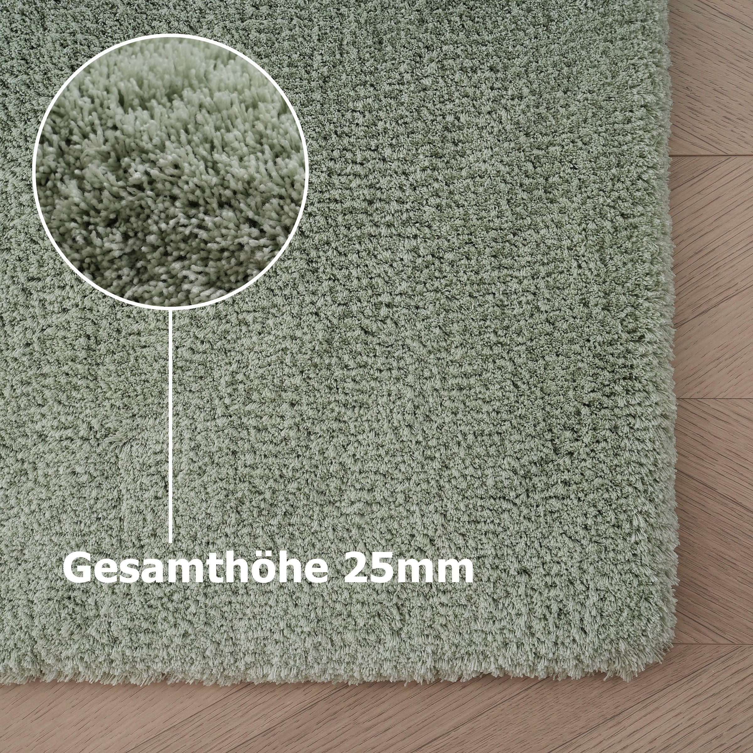 my home Hochflor-Bettumrandung »Microfaser Teppich Magong, besonders weich, sehr feiner Flor«, (3 tlg.), uni, einfarbiger Bettvorleger, Läufer-Set, Schlafzimmer, Kinderzimmer