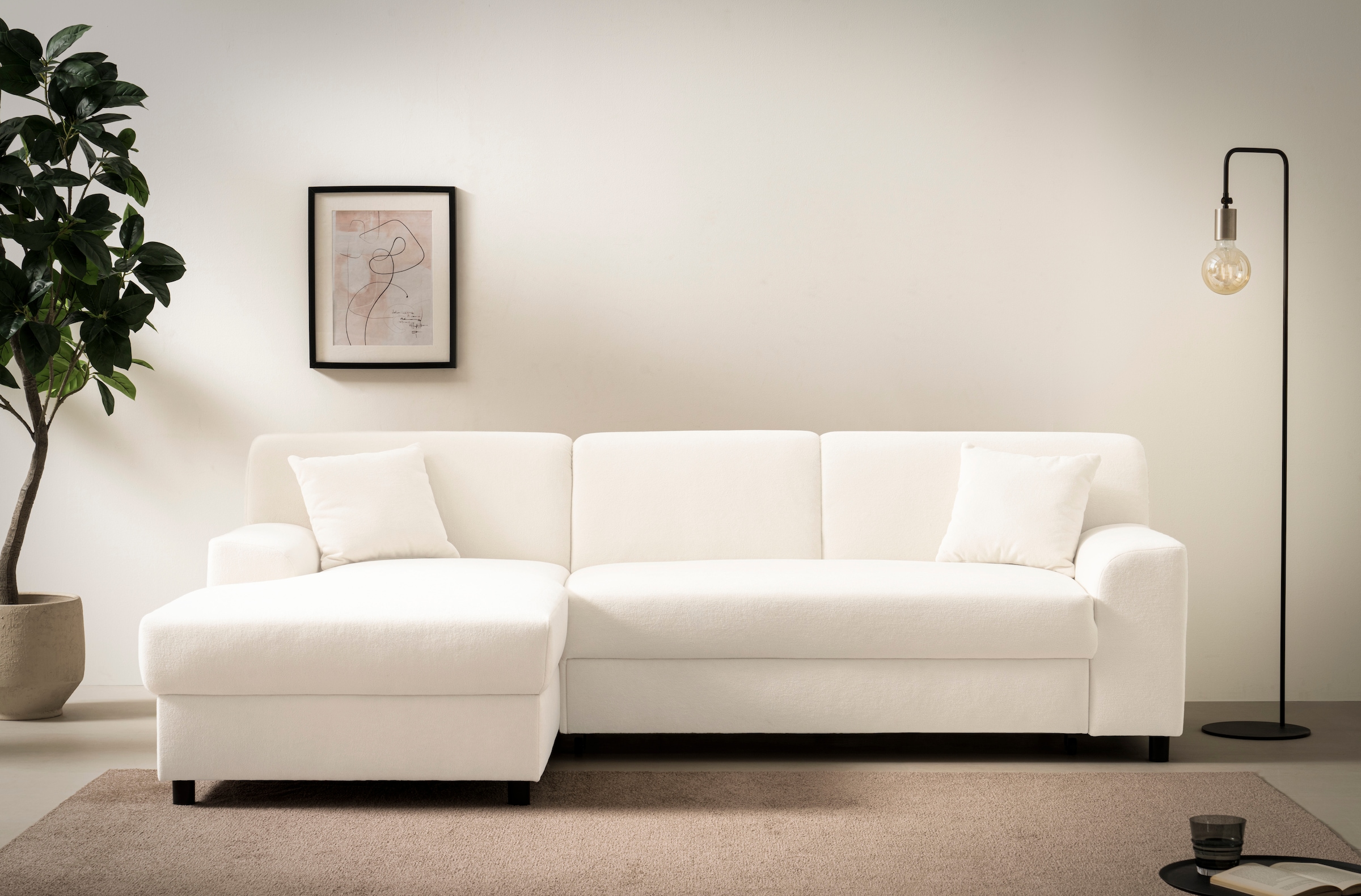 DOMO collection Ecksofa "Turah 2, L-Form, Cord oder Luxus-Microfaser, komfo günstig online kaufen