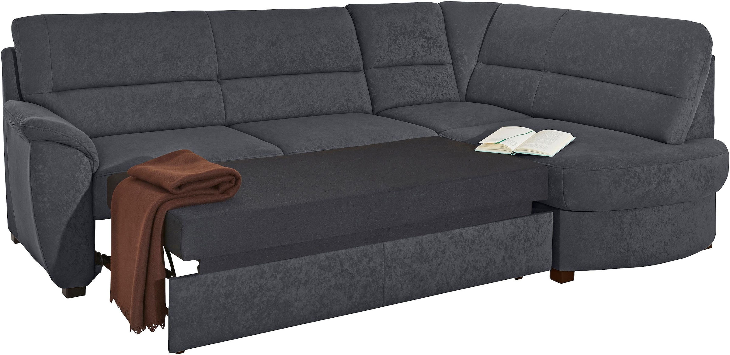 sit&more Ecksofa »Pandora L-Form«, wahlweise mit Bettfunktion und Bettkasten