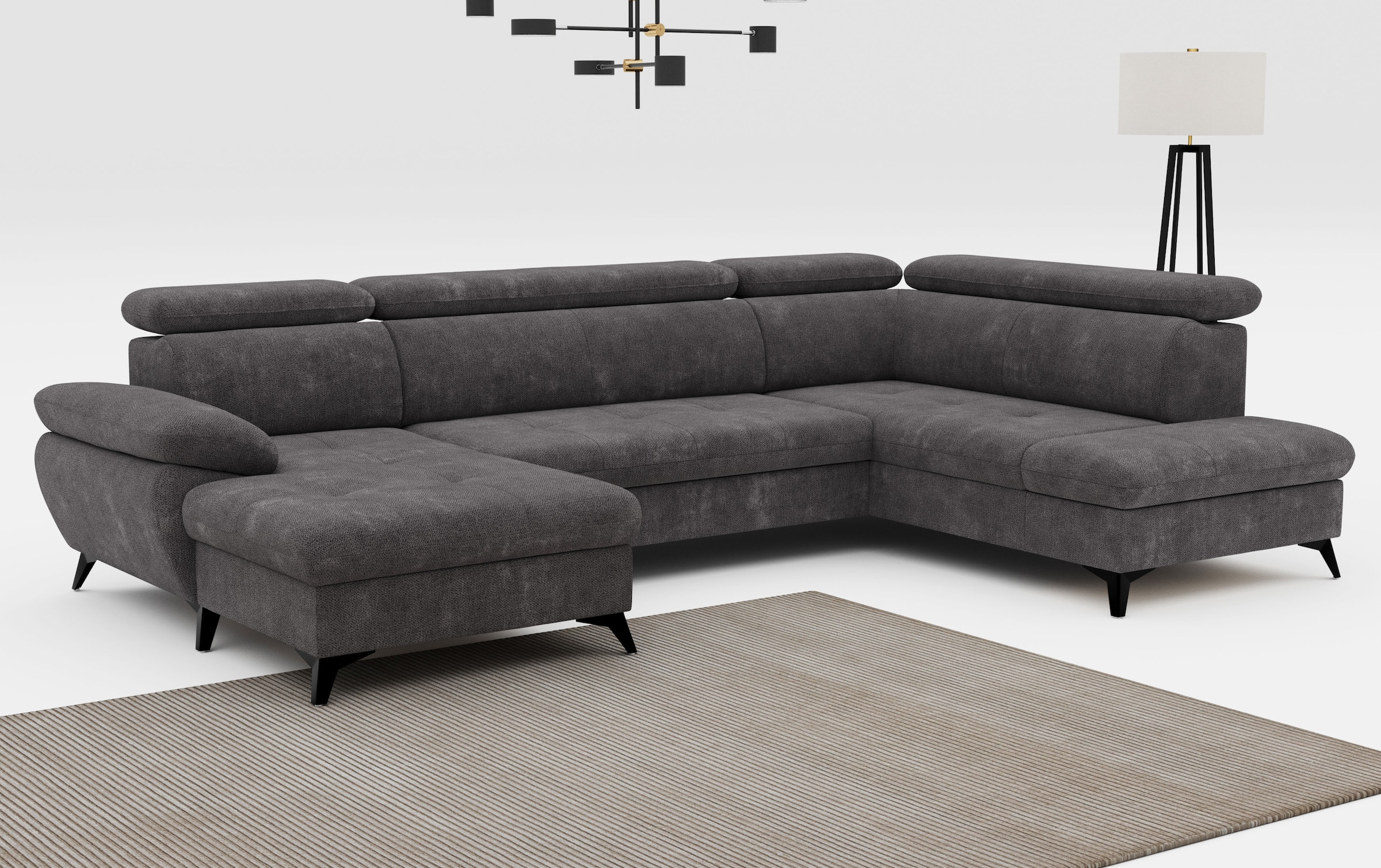 COTTA Wohnlandschaft »Hudson U-Form« mit Kopfteilverstellung, wahlweise mit günstig online kaufen