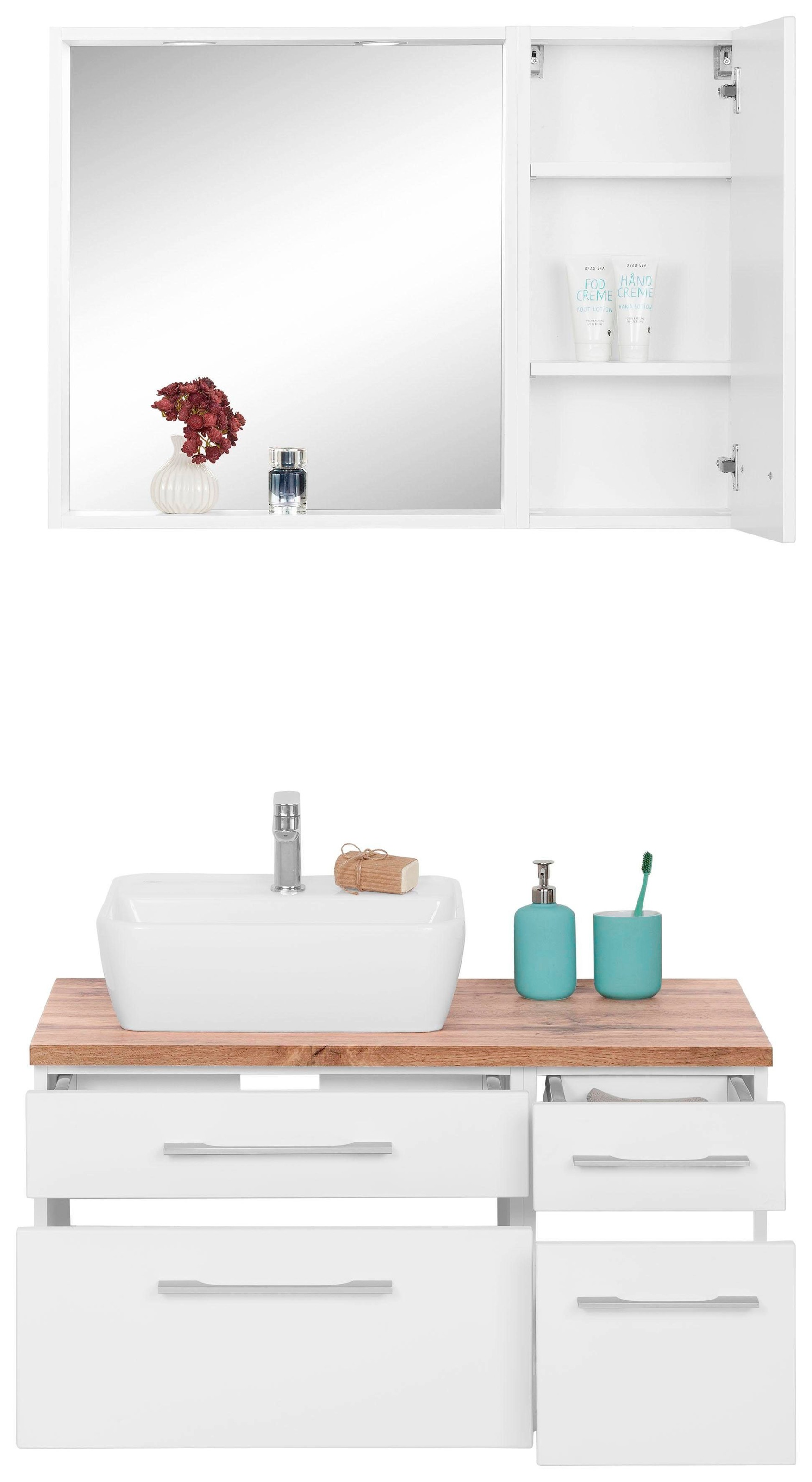 welltime Badmöbel-Set »Davos« 3 Stk. tlg. günstig online kaufen