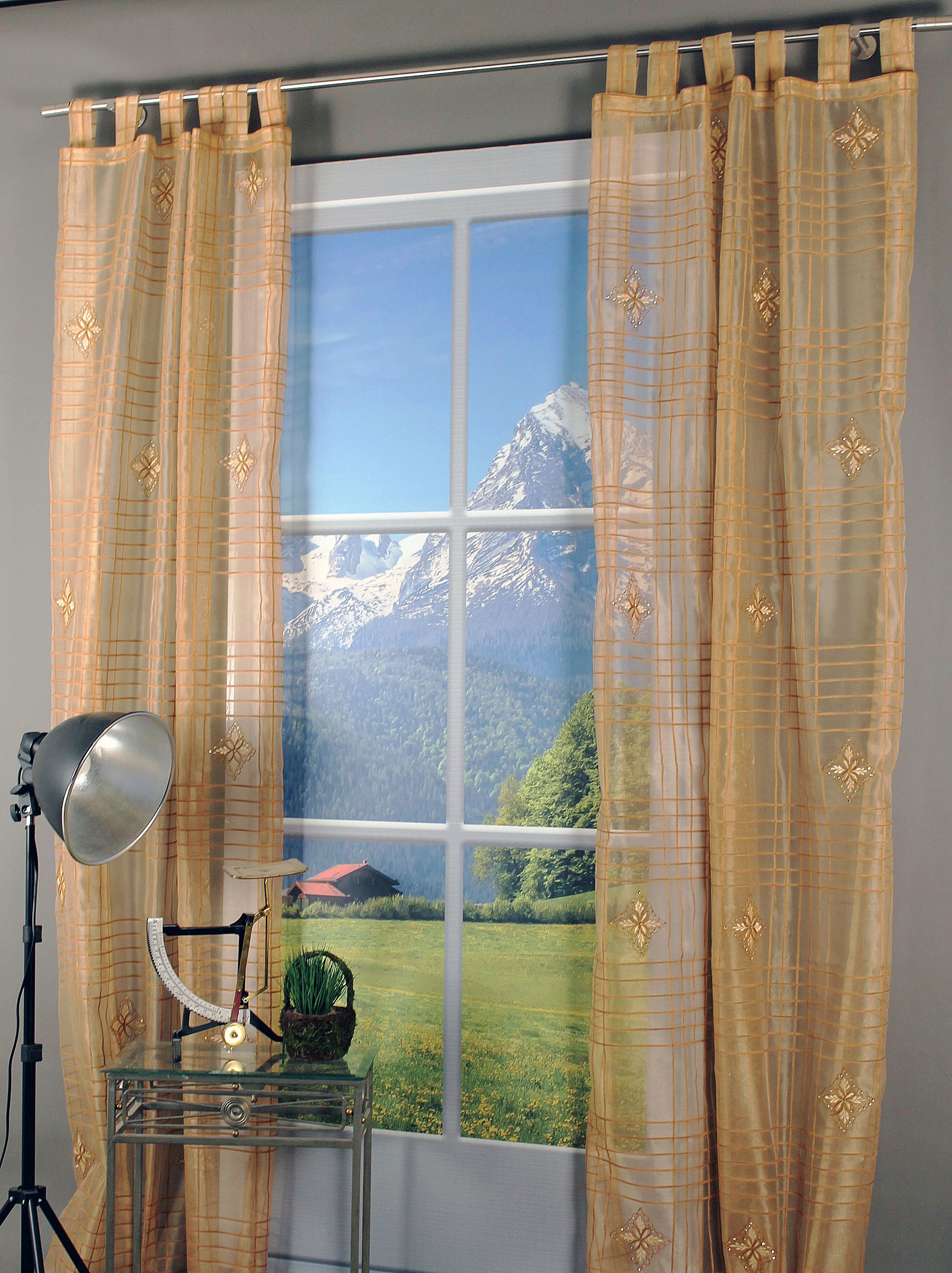 HOSSNER - ART OF HOME DECO Gardine »Stellisee« Schlaufen 1 Stk. tlg. Schlau günstig online kaufen