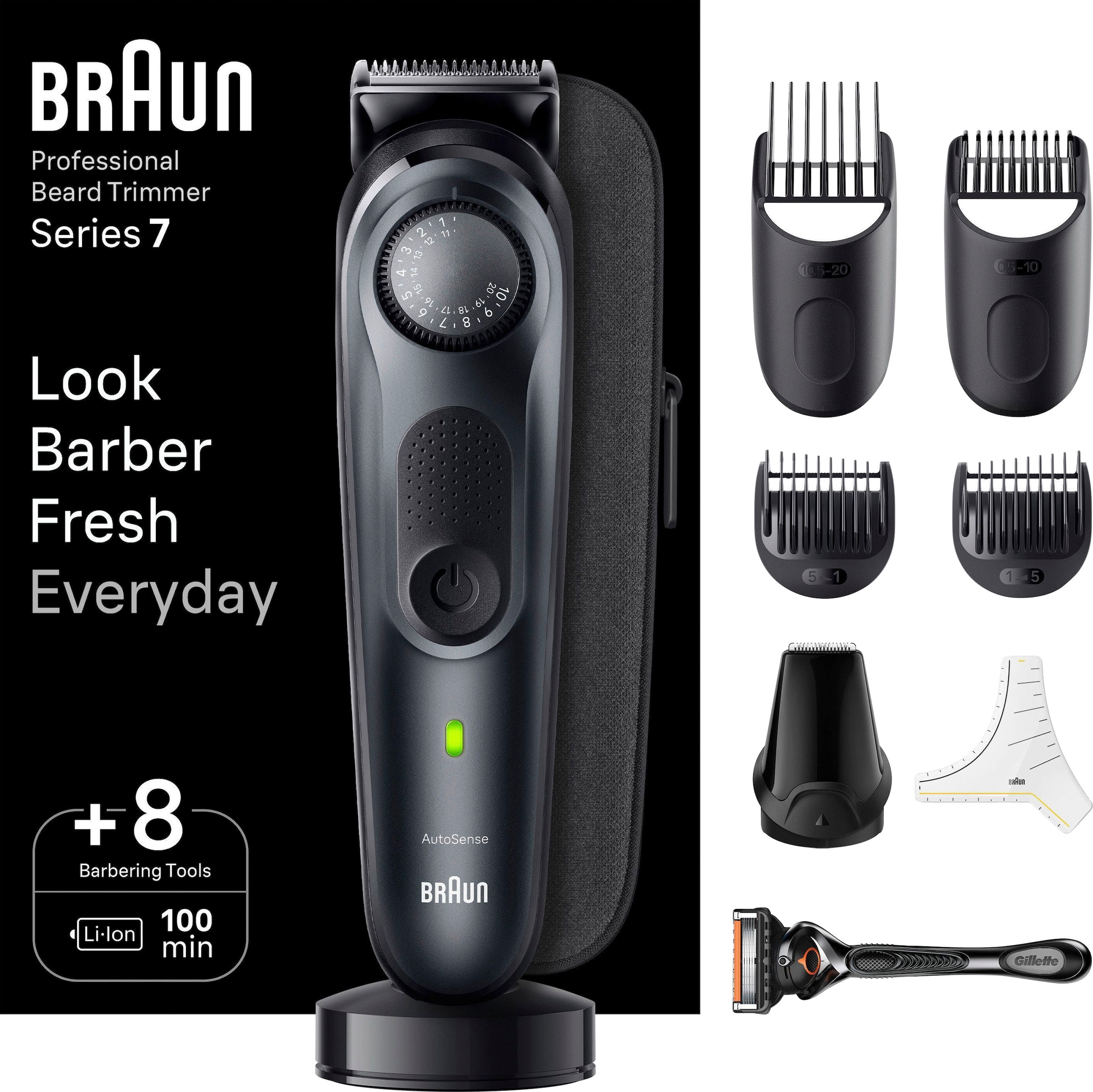 Braun Haarschneider Wasserdicht »Barttrimmer bestellen 40 Einstellungen, BT7441«, im Online-Shop