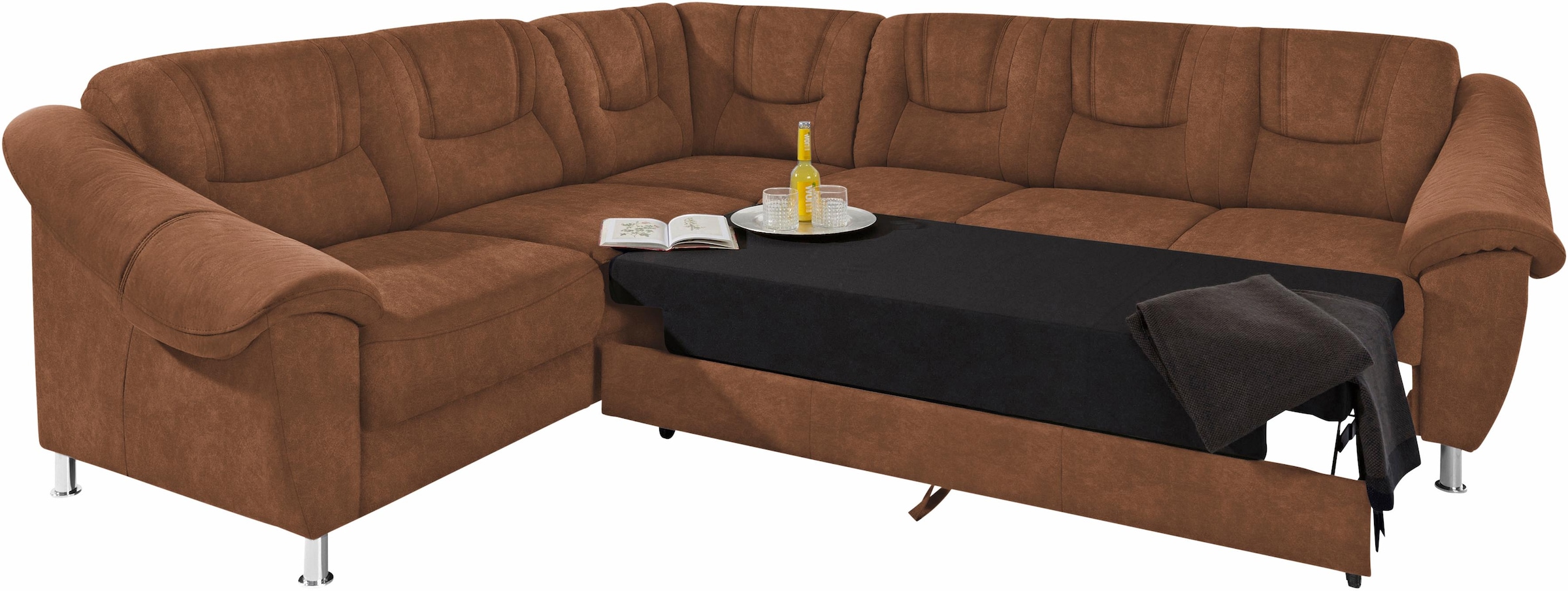 sit&more Ecksofa »Salsa L-Form«, mit Federkern, wahlweise mit Bettfunktion günstig online kaufen