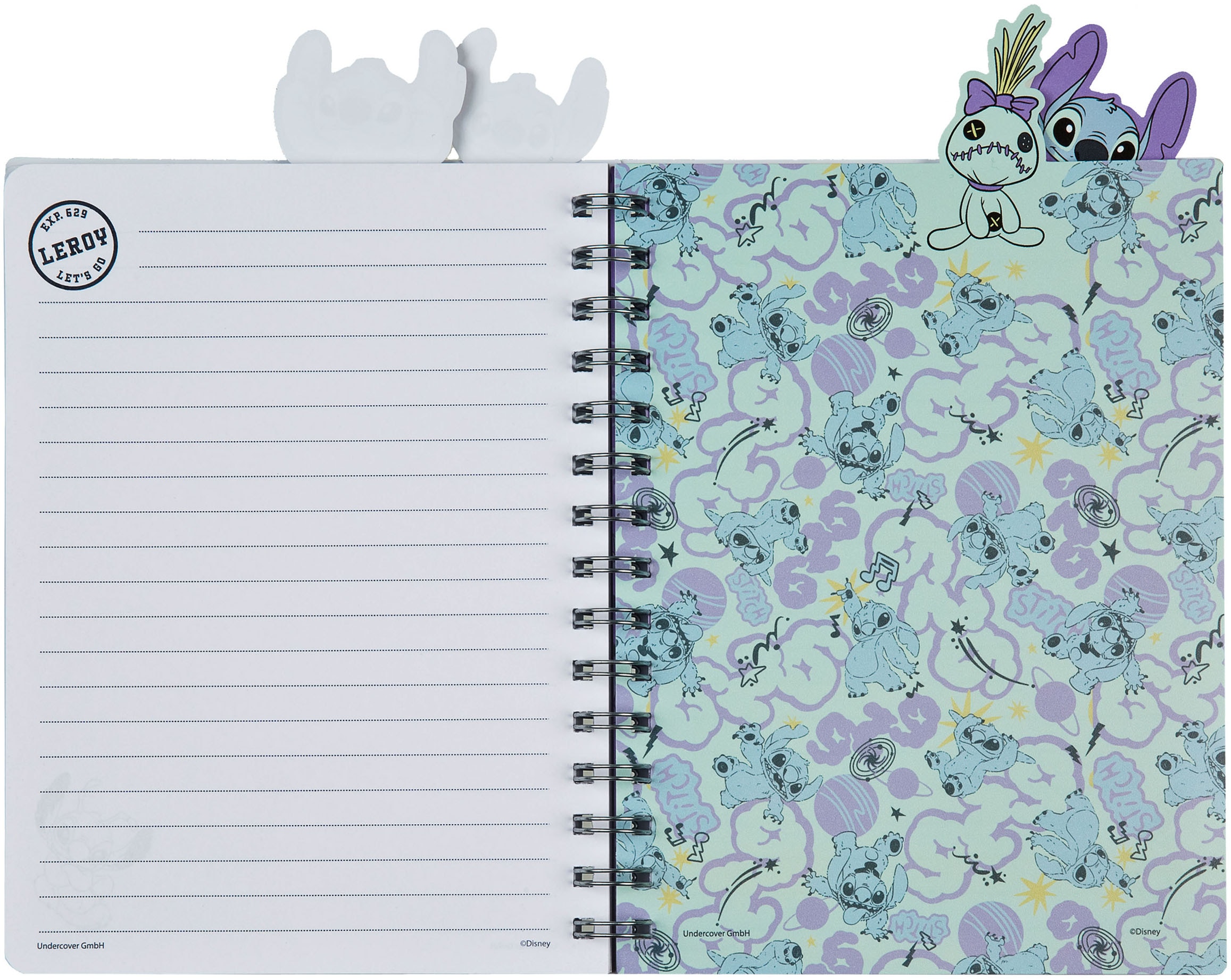 UNDERCOVER Kinderrucksack »Stitch« inkluisve Notizbuch A5 und Mäppchen