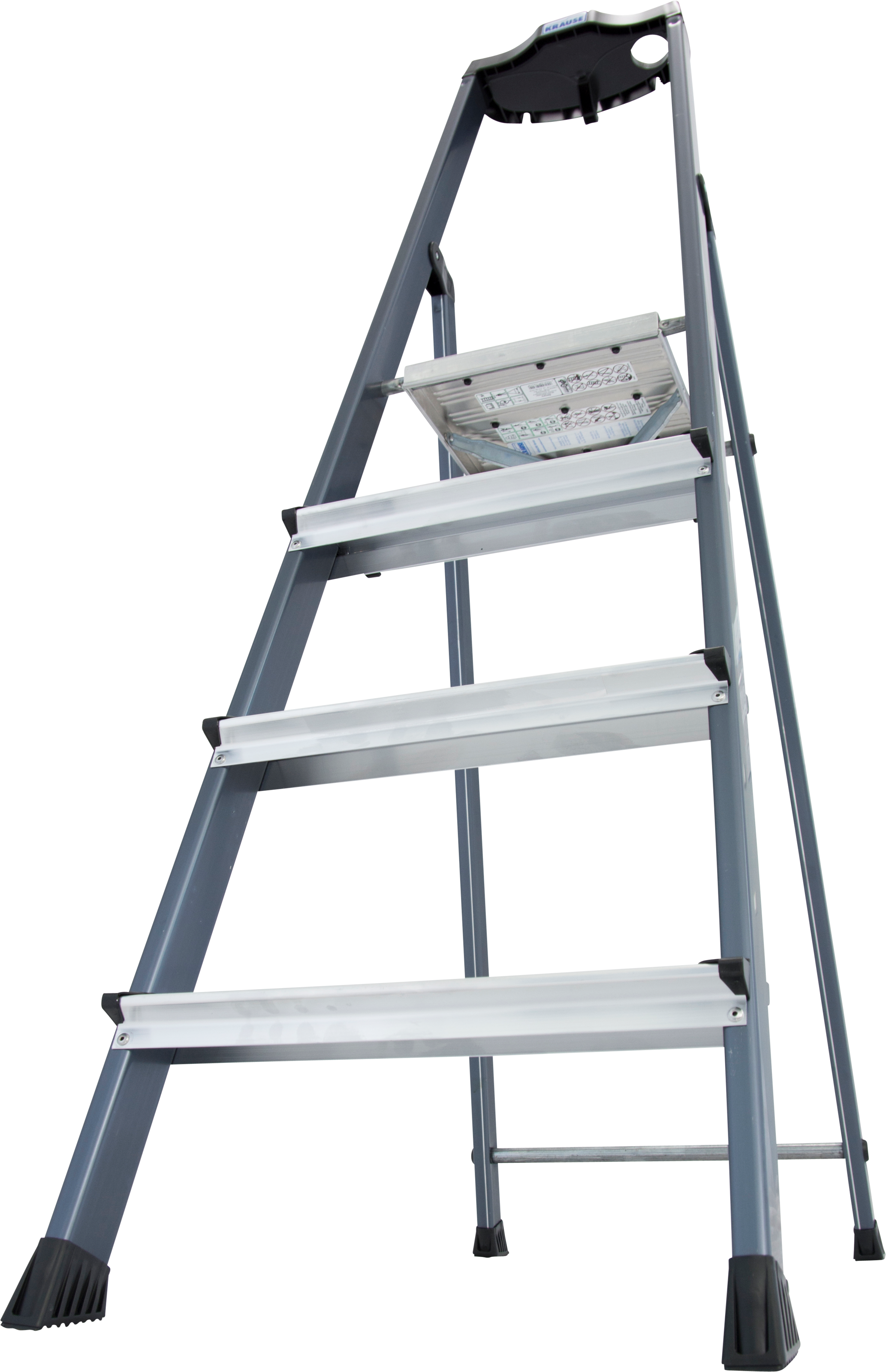 KRAUSE Stehleiter »Securo«, Alu eloxiert, 1x4 Stufen, Arbeitshöhe ca. 285 cm