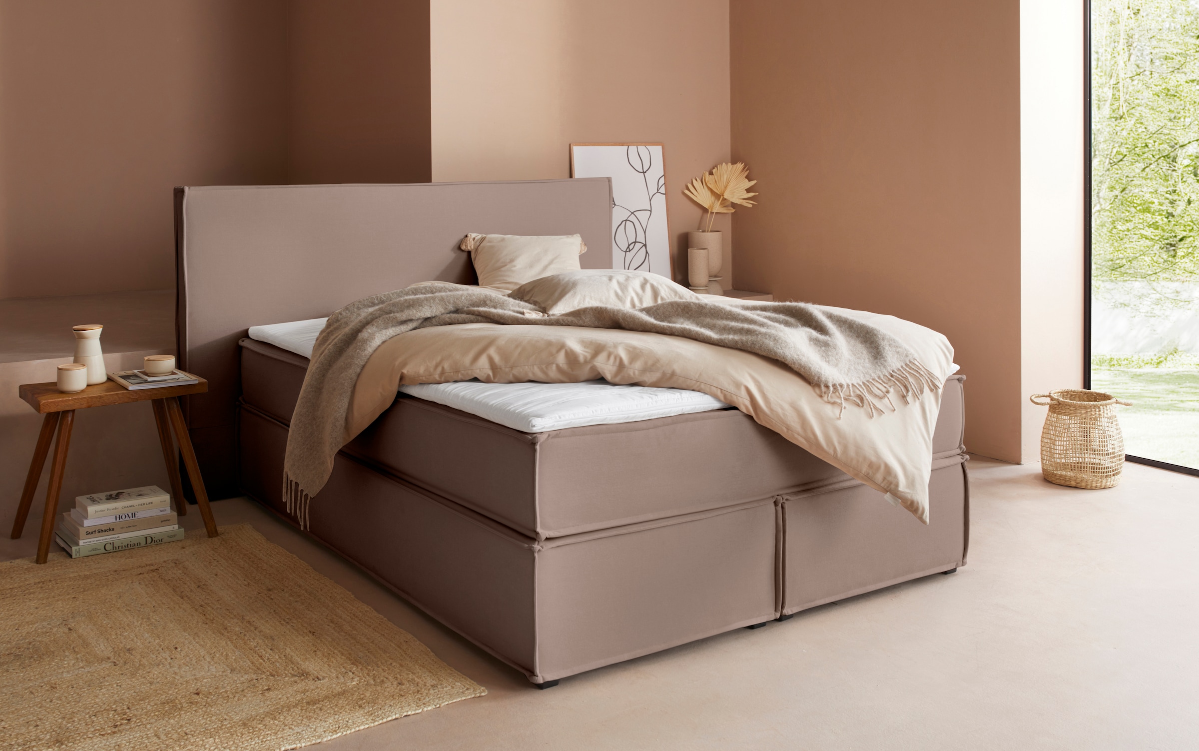 LeGer Home by Lena Gercke Boxspringbett »Yuma« incl. Topper, in 4 Breiten, günstig online kaufen