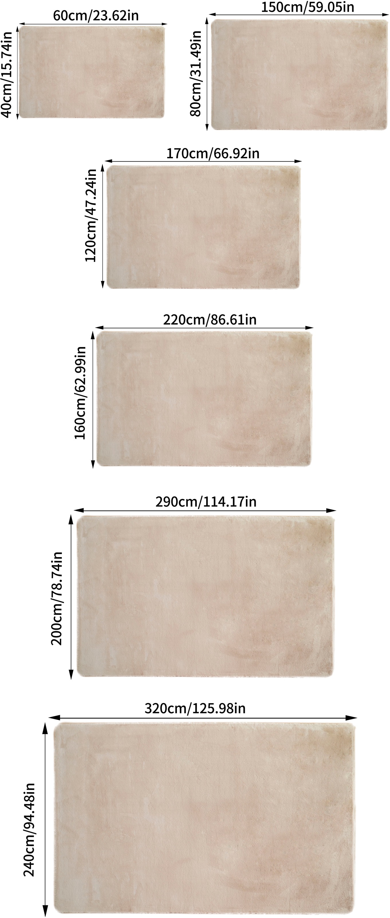 Bruno Banani Fellteppich »Rabbit 2, Kunstfell Teppich, Modern«, rechteckig, 25 mm Höhe, Kaninchenfell-Haptik, sehr weich, Wohnzimmer, Schlafzimmer, Esszimmer