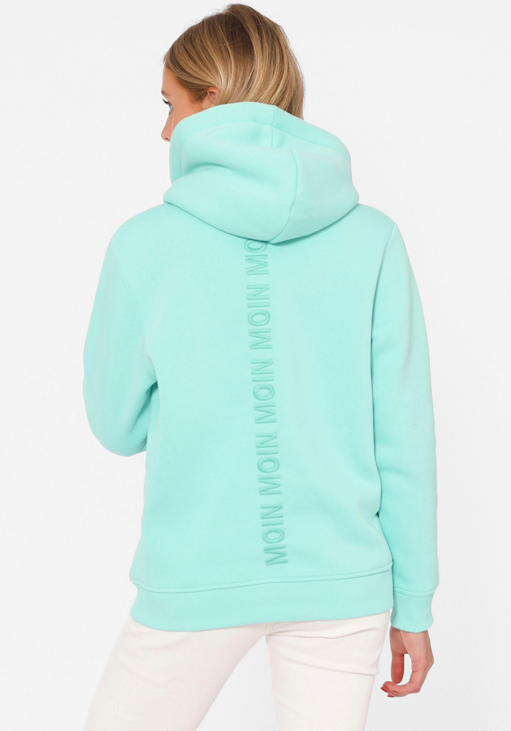 Zwillingsherz Sweatshirt »"Moin"« mit Paillettenanker und gesticktem Schriftzug