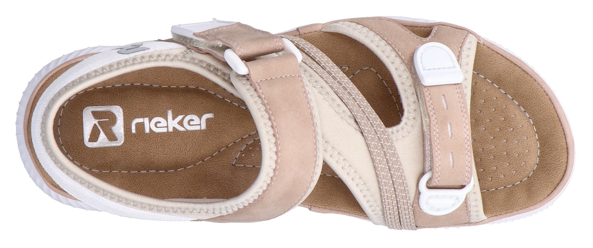 RIEKER Sport Trekkingsandale, Outdoorsandale, Sommerschuh, Sandale mit praktischen Klettverschlüssen