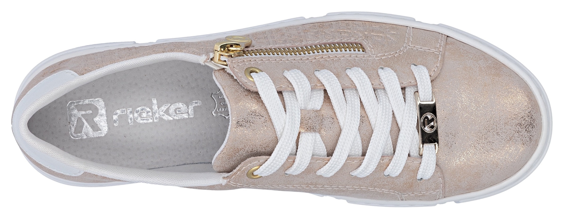 Rieker Plateausneaker  , Freizeitschuh, Halbschuh, Schnürschuh mit Reißverschluss