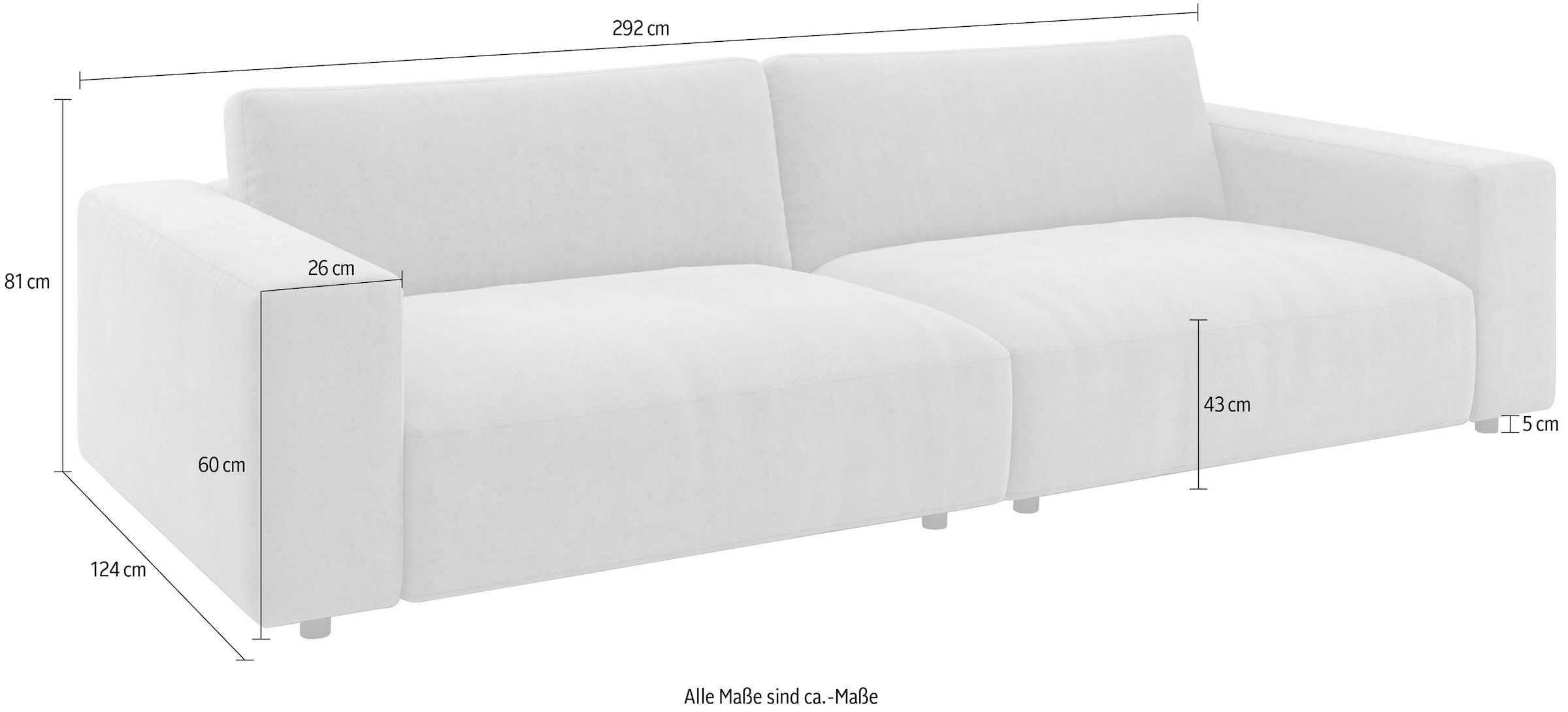 Musterring Big-Sofa »MR Lucia, puristischer Luxus von Musterring« Erstklassige Kammerkissen, weiche Polsterung & zeitloser Look