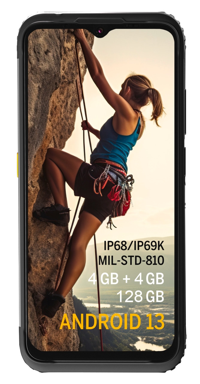 Smartphone »H6 L Rugged«, Schwarz, 128 GB Speicherplatz, IP68/IP69K/MIL-STD-810H -...