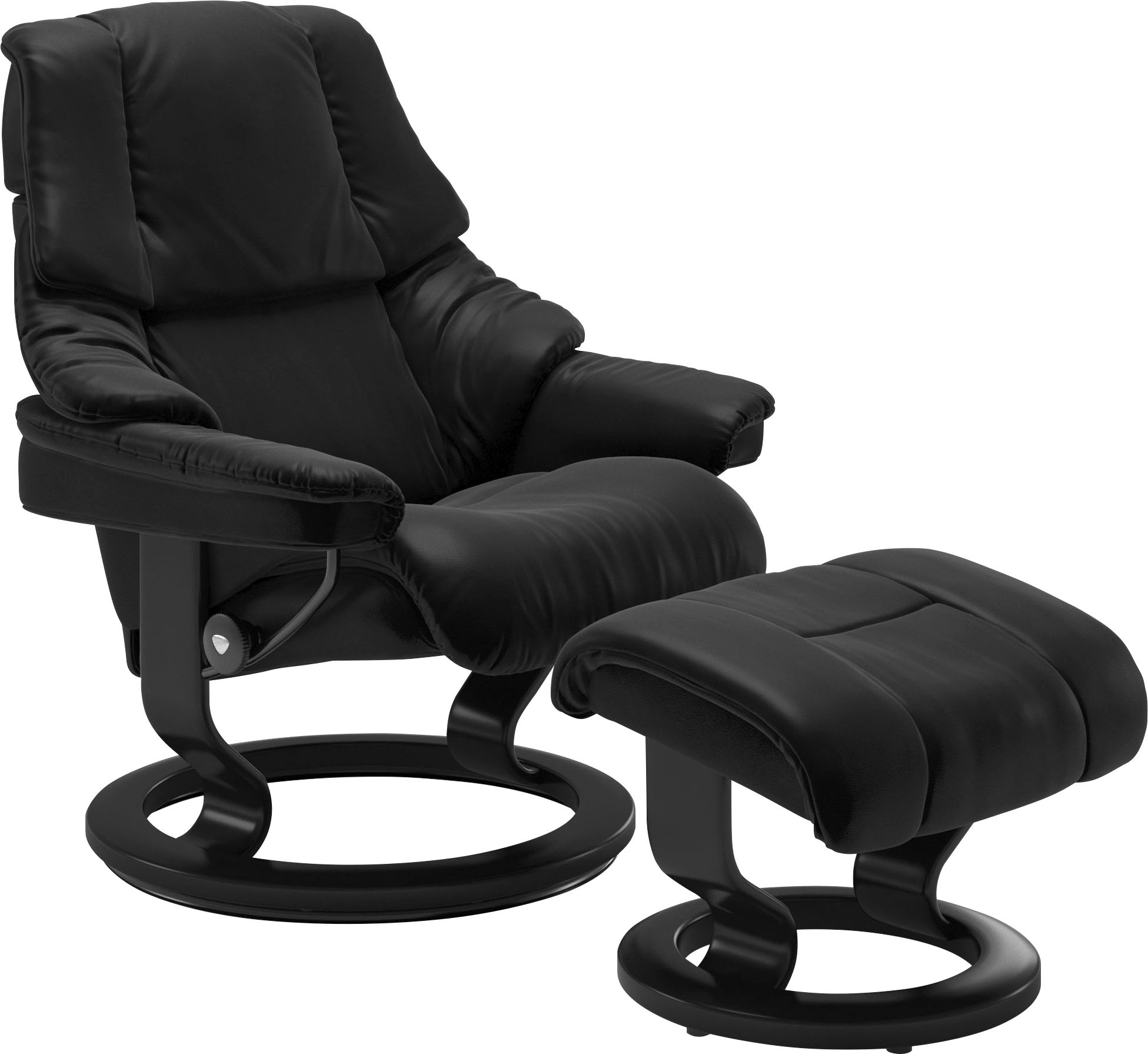 Stressless® Relaxsessel-Set »Reno«, mit Hocker, mit Classic Base, Größe S, M & L, Gestell Schwarz