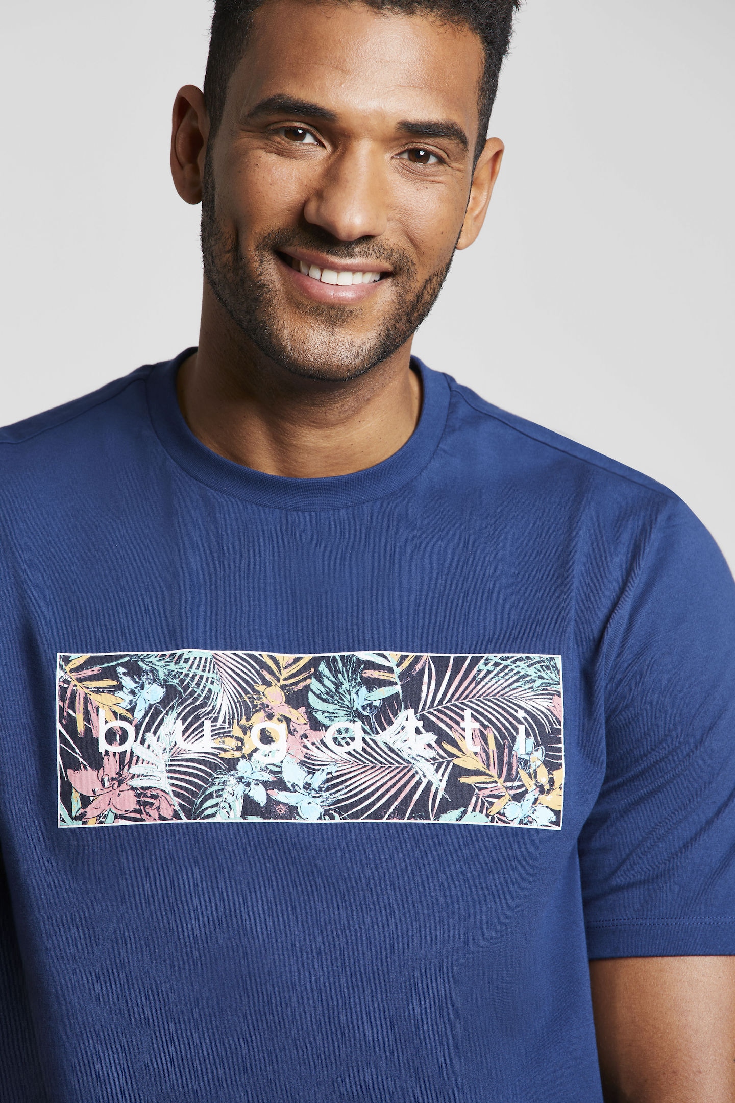 T-Shirt, online bugatti kaufen Tropical-Print mit