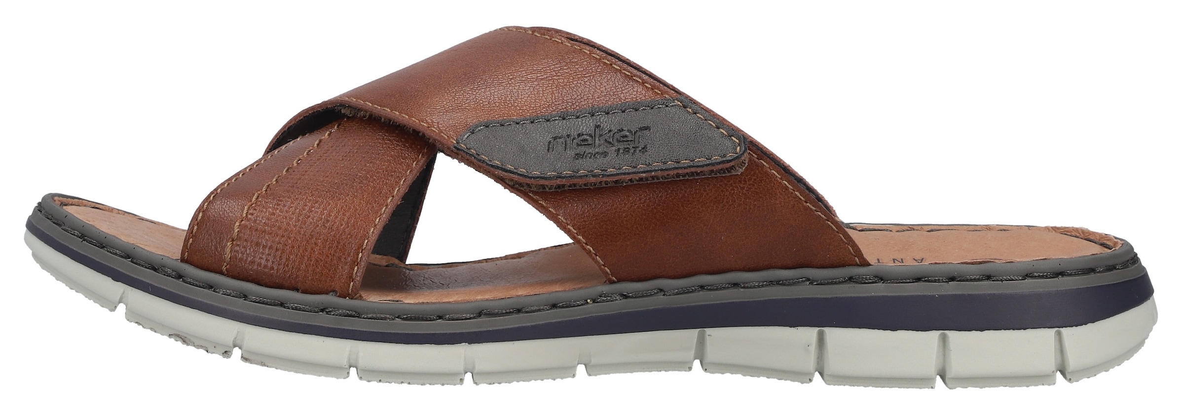 Rieker Pantolette  Sommerschuh, Strandschuh, Urlaubsschuh mit weicher Innensohle