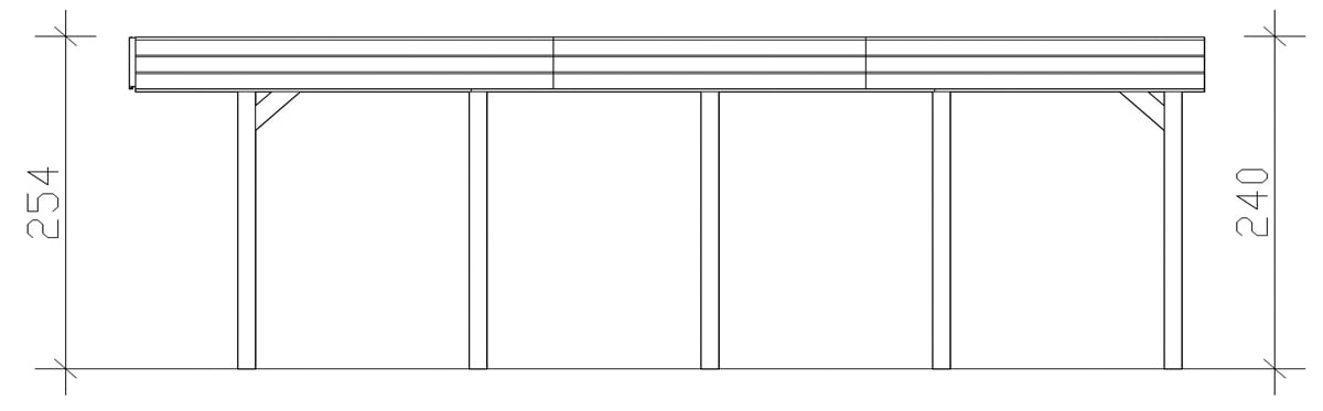 Skanholz Doppelcarport »Friesland«, Holz, 514 cm, grün