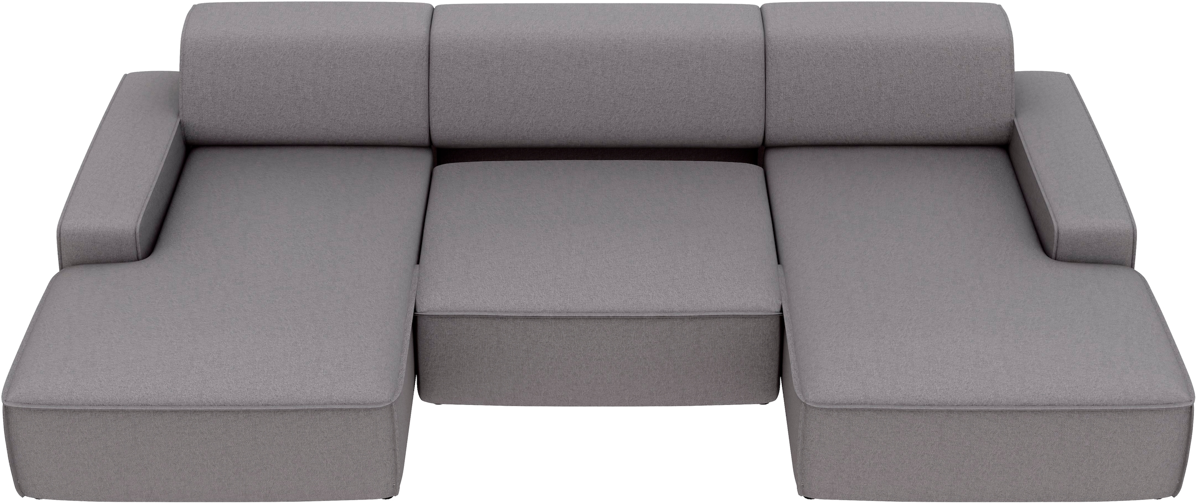TRENDMANUFAKTUR Wohnlandschaft »Graz, wahlweise mit Sitzvorschub und Bettkasten, U-Form, Breite 329 cm«, in Cord-, haustierfreundlichem LEO Struktur- oder LUMOS-3D-Bezug