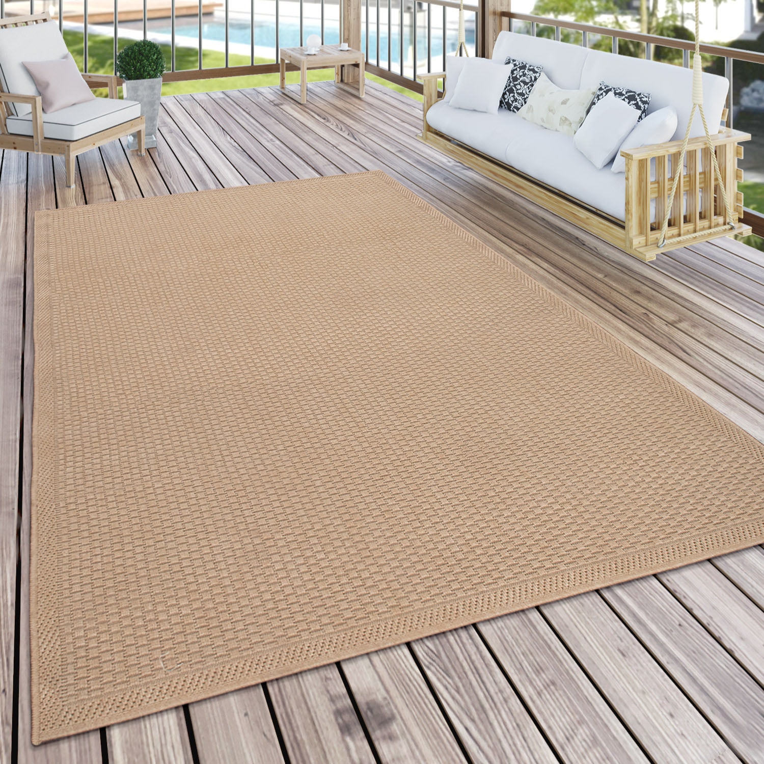 Bild von Paco Home Teppich »Timber 125«, rechteckig, Flachgewebe, Sisal Optik, auch als Läufer, In- und Outdoor geeignet