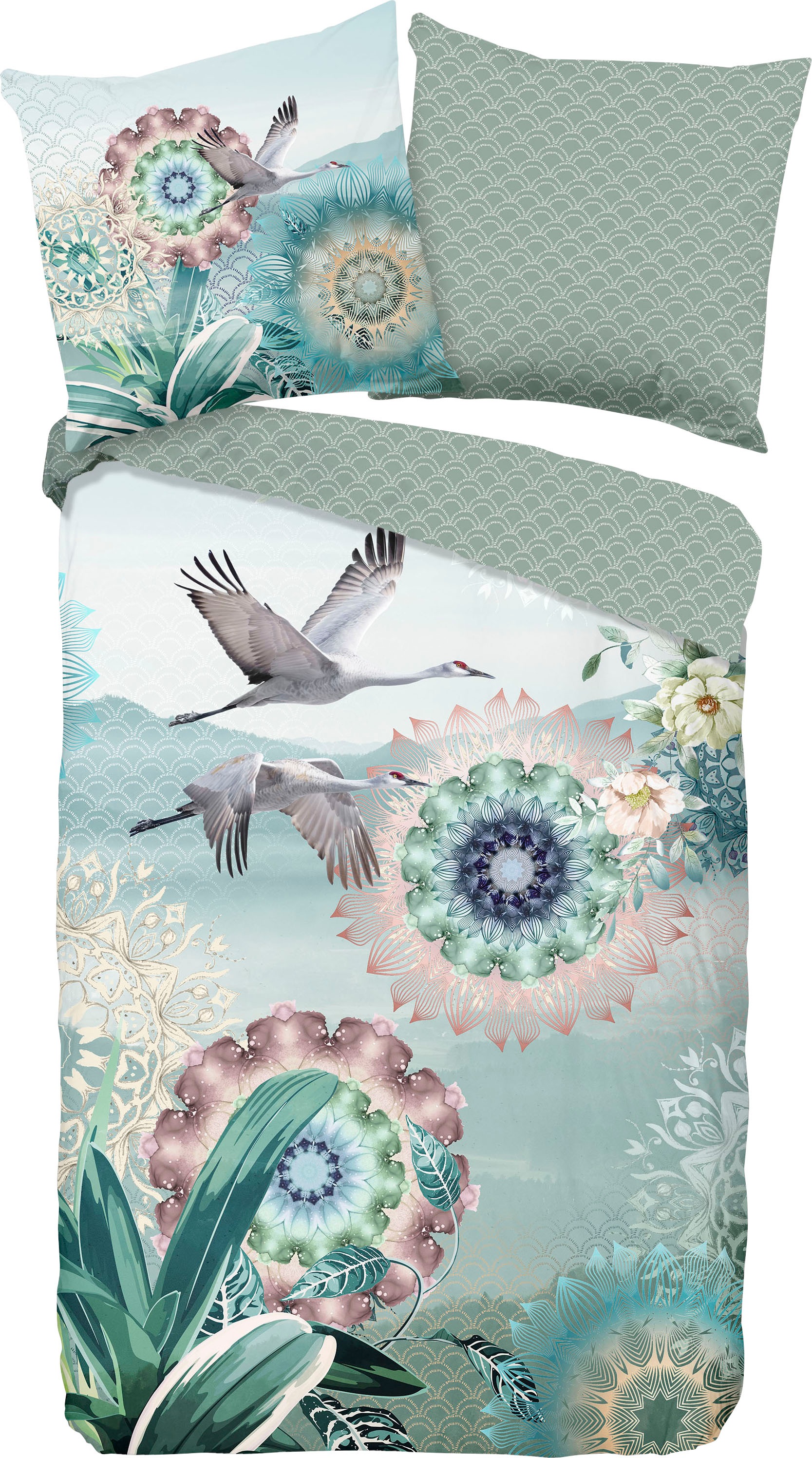 hip Wendebettwäsche »Kimora« 2 Stk. tlg. Mako-Satin, 135x200, Reißverschlus günstig online kaufen