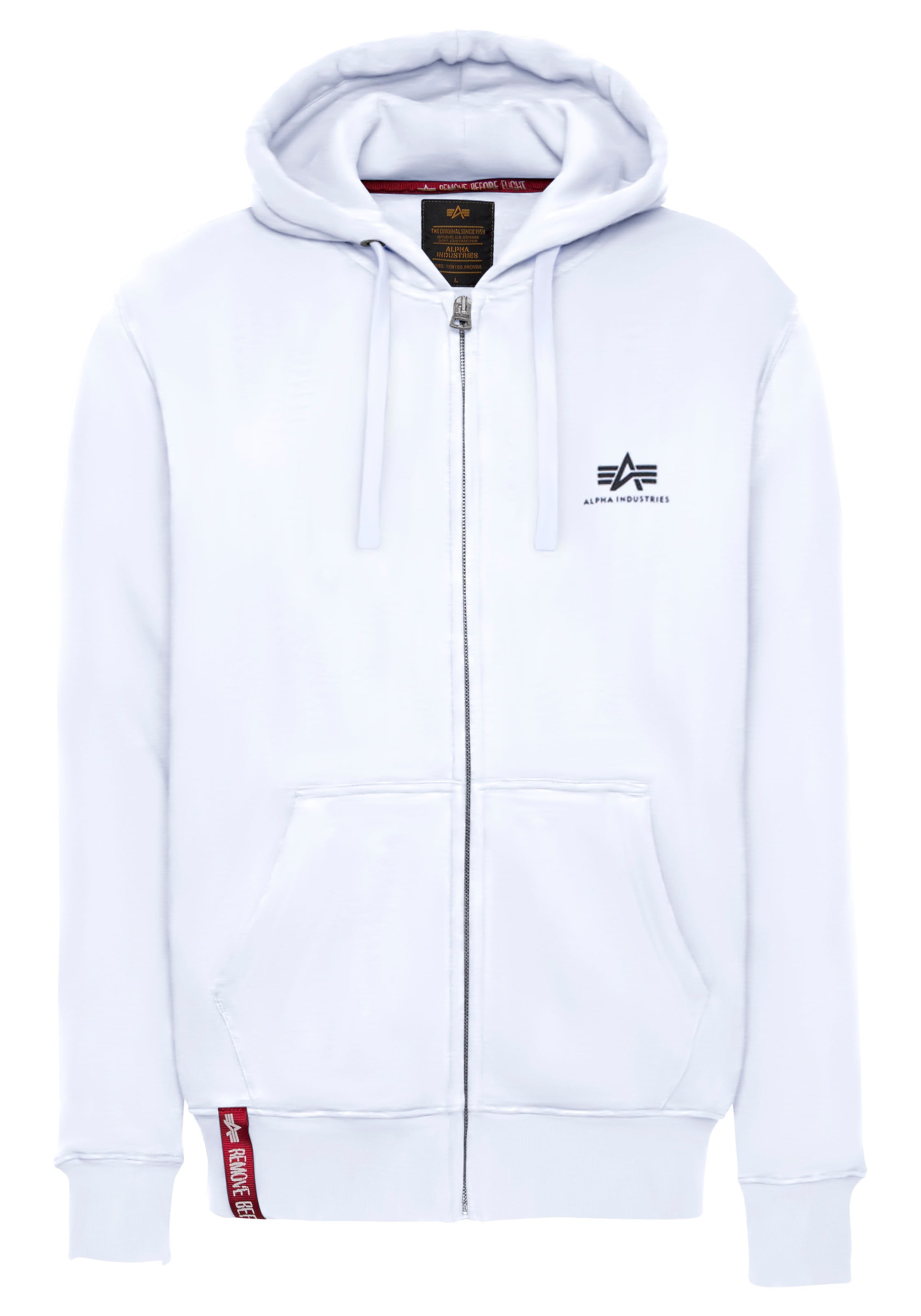 Alpha Industries Kapuzensweatjacke »Basic Zip Hoody SL« Baumwollmischung, regular fit