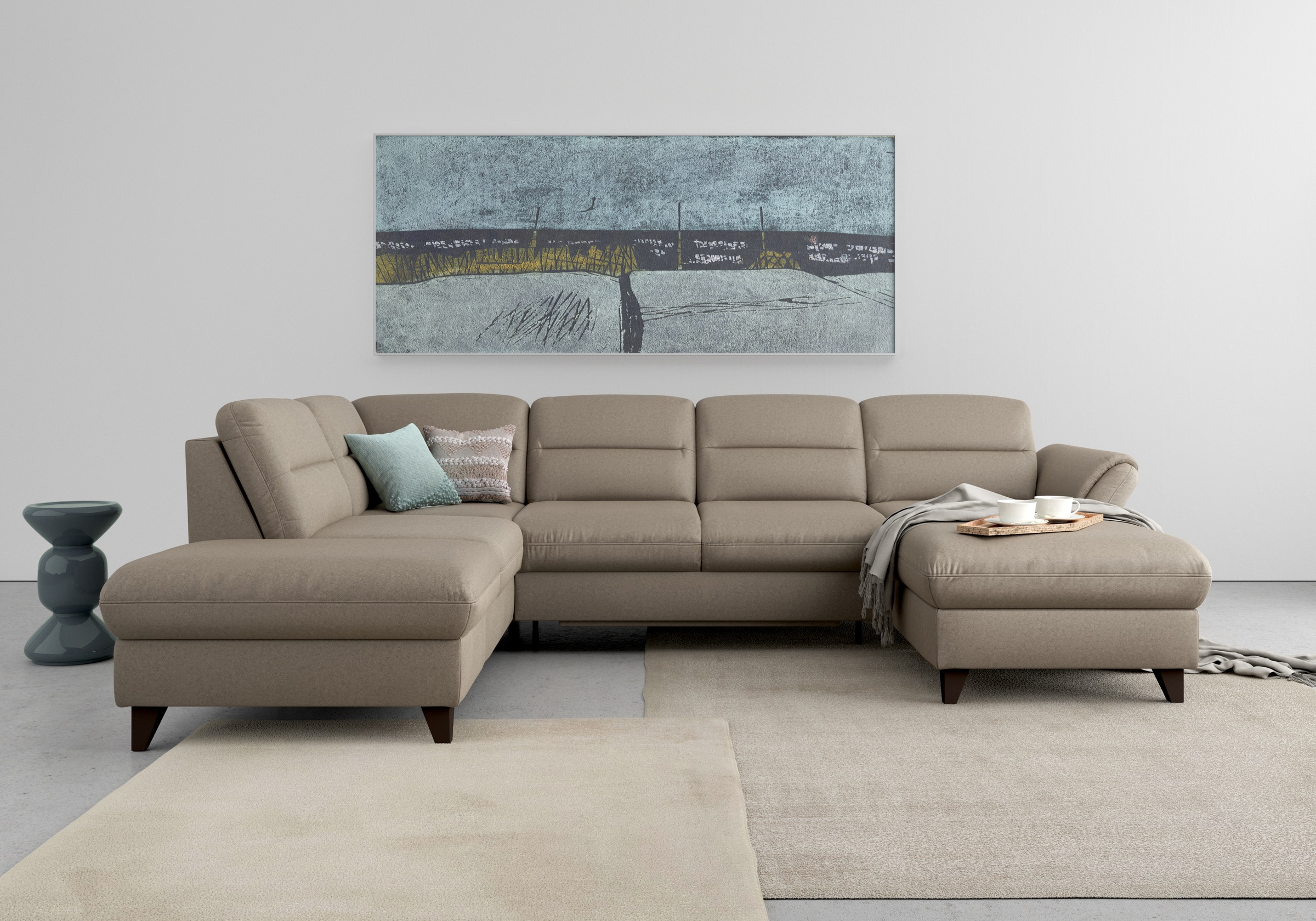 sit&more Wohnlandschaft »Mellum U-Form« Federkern, wahlweise mit Bettfunkti günstig online kaufen