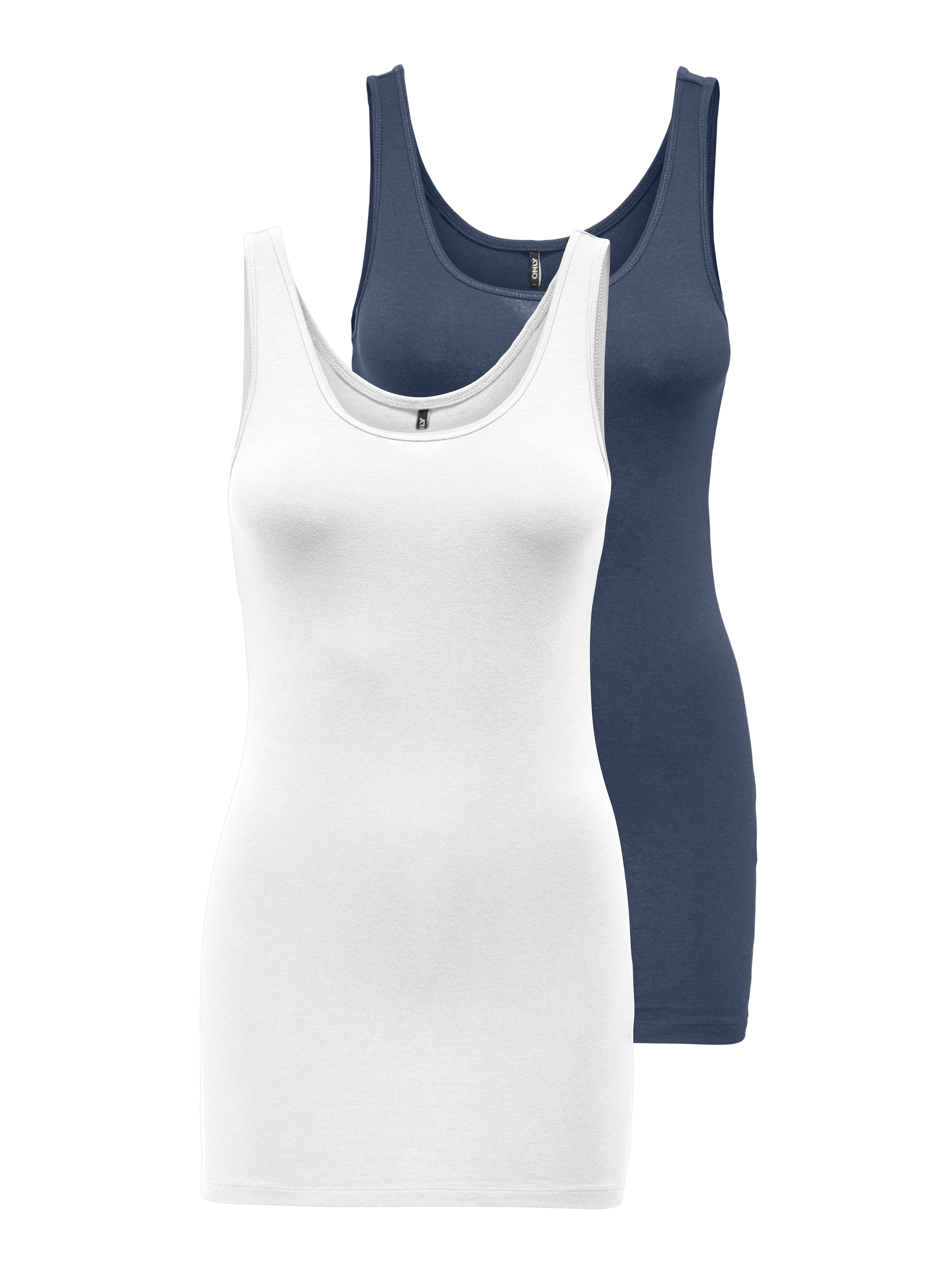 ONLY Tanktop »ONLLIVE LOVE NEW LONG TT 2PACK NOOS«, (Packung, 2er-Pack)