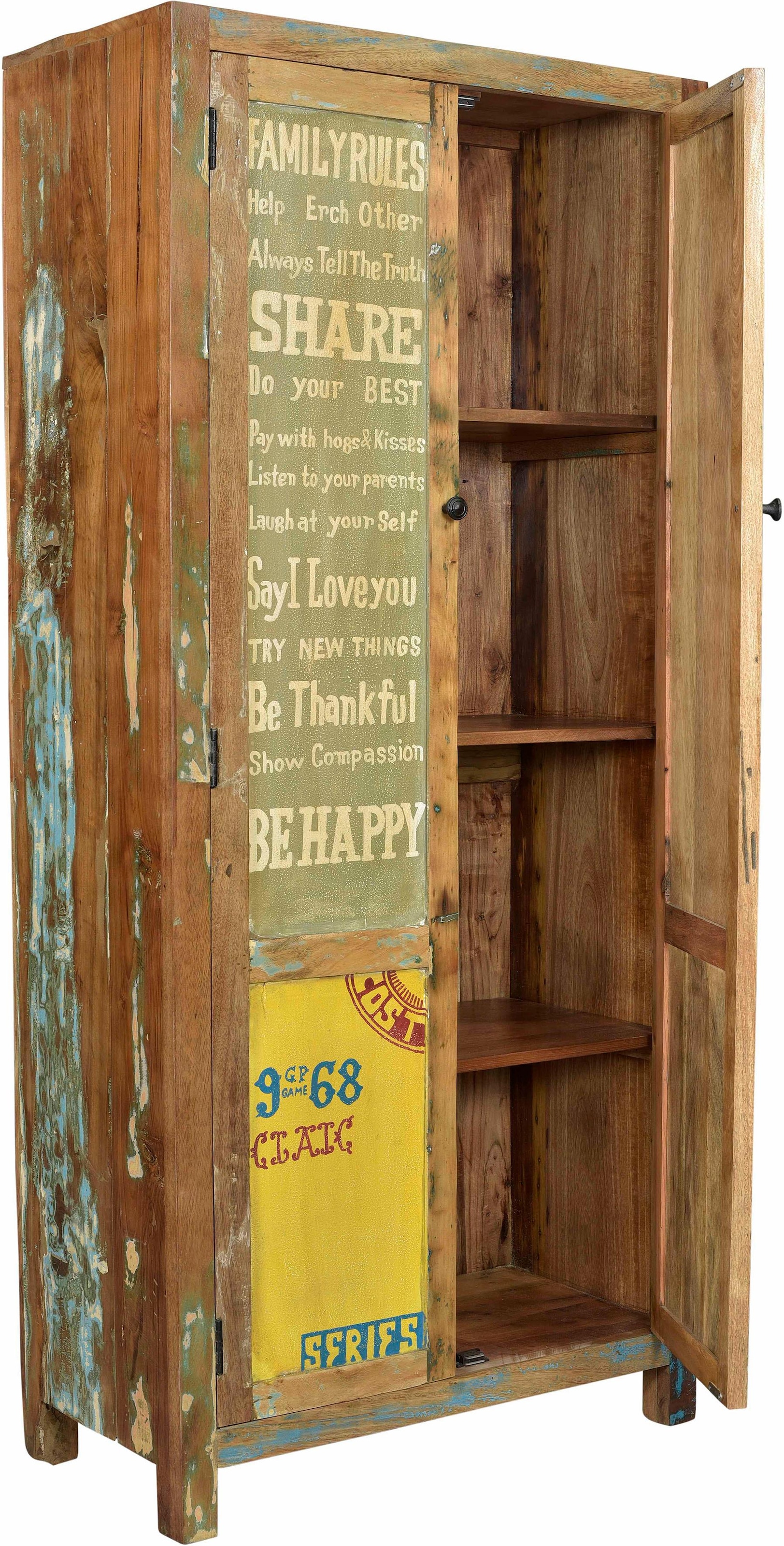 SIT Stauraumschrank »Speedway« aus recyceltem Altholz, Breite 80 cm, Shabby Chic, Vintage