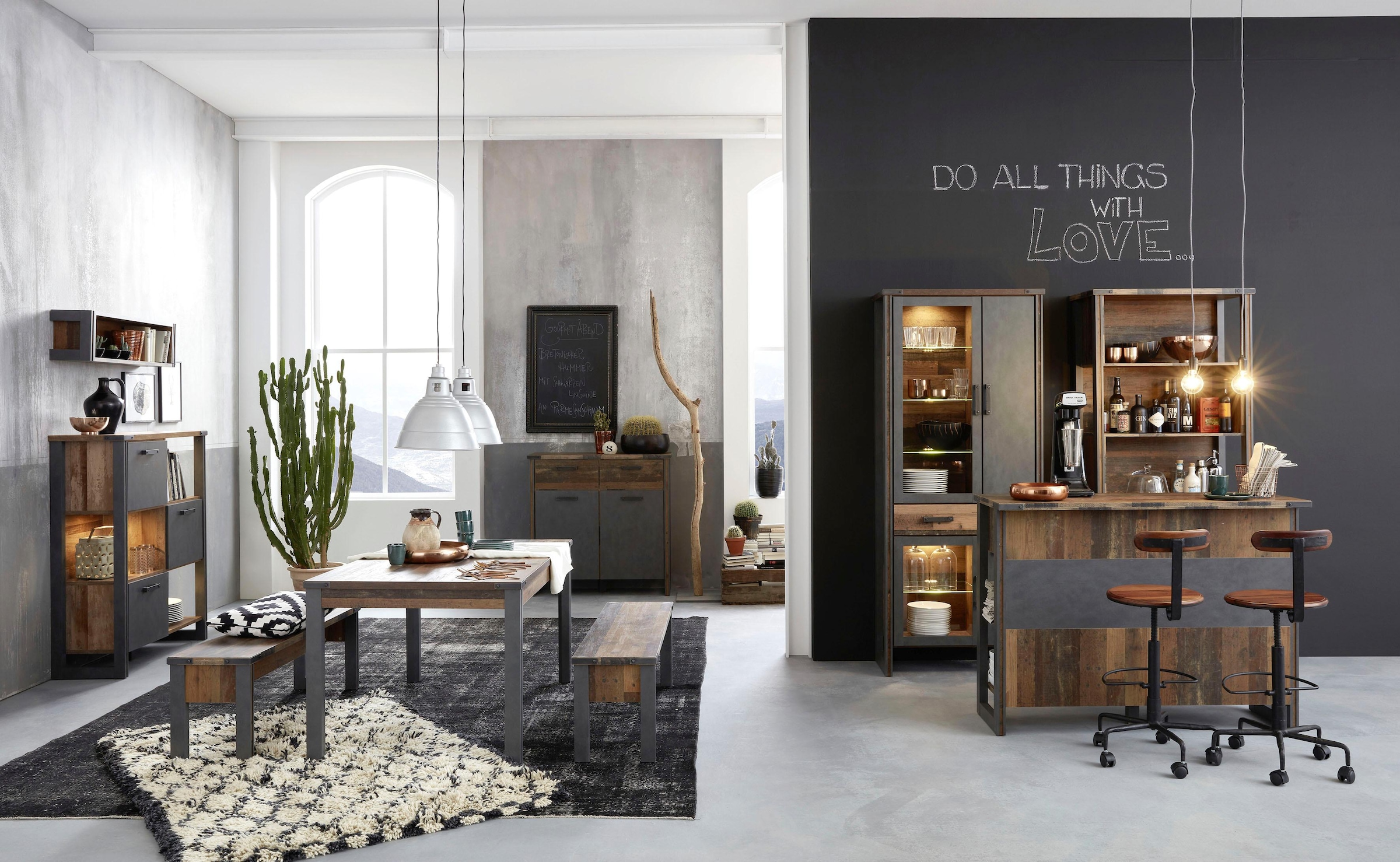 Home affaire Esstisch »Bristol«, Esszimmertisch im Industrial Style - Maße (B/T/H) 160/90/77 cm