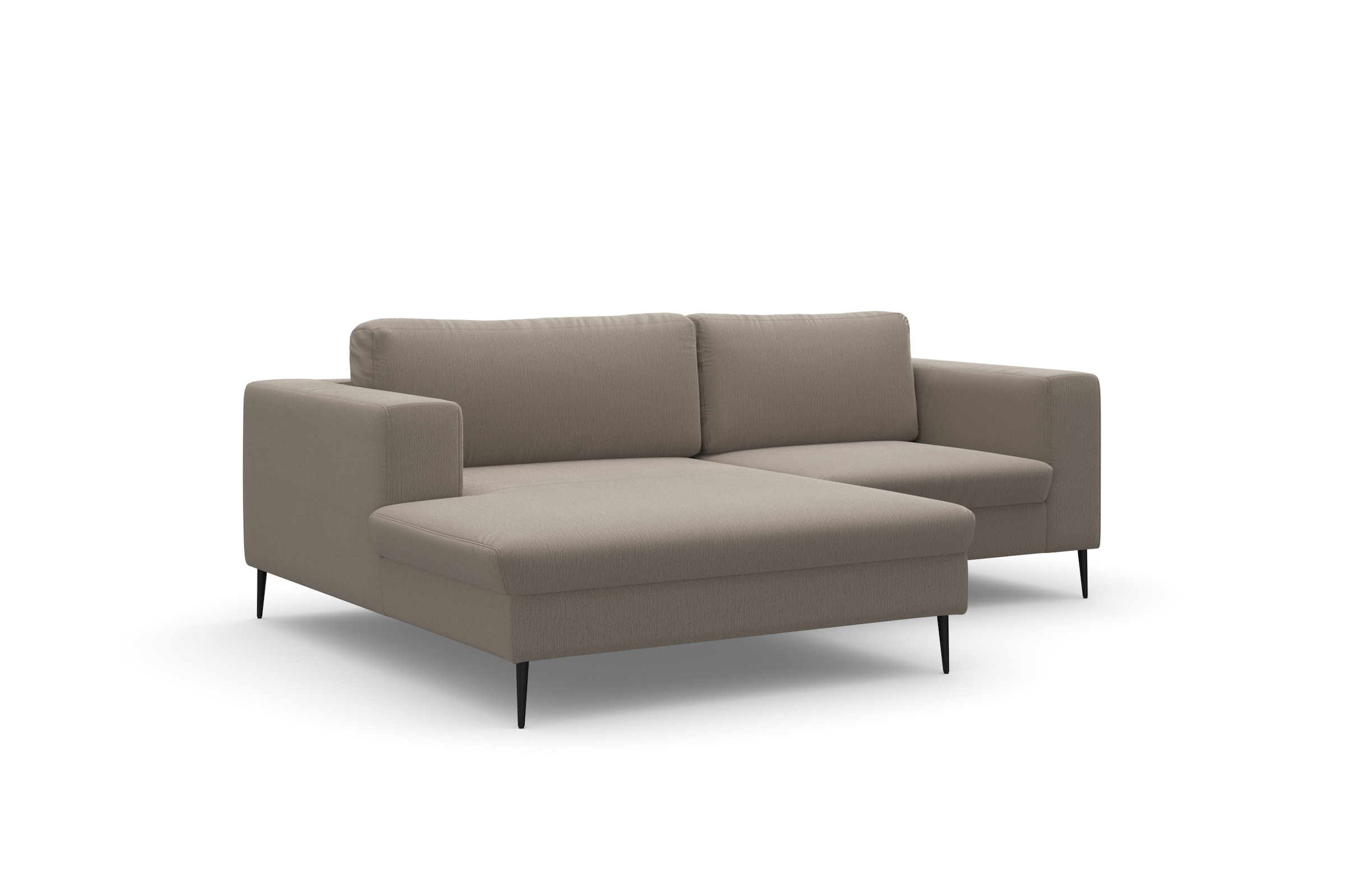 DOMO collection Ecksofa »Modica kompakt und elegant, Breite 244, L-Form«, moderne Optik mit extrabreiter Recamiere, auch in Cord