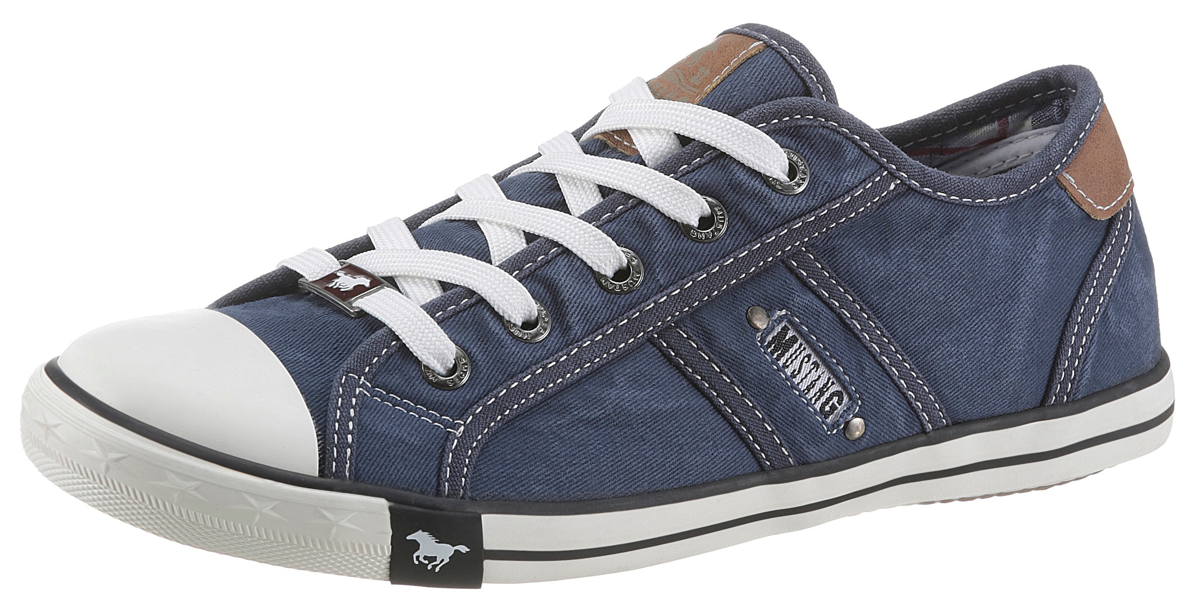 Mustang Shoes Sneaker, Freizeitschuh, Halbschuh, Schnürschuh mit Mustang Markenlabel